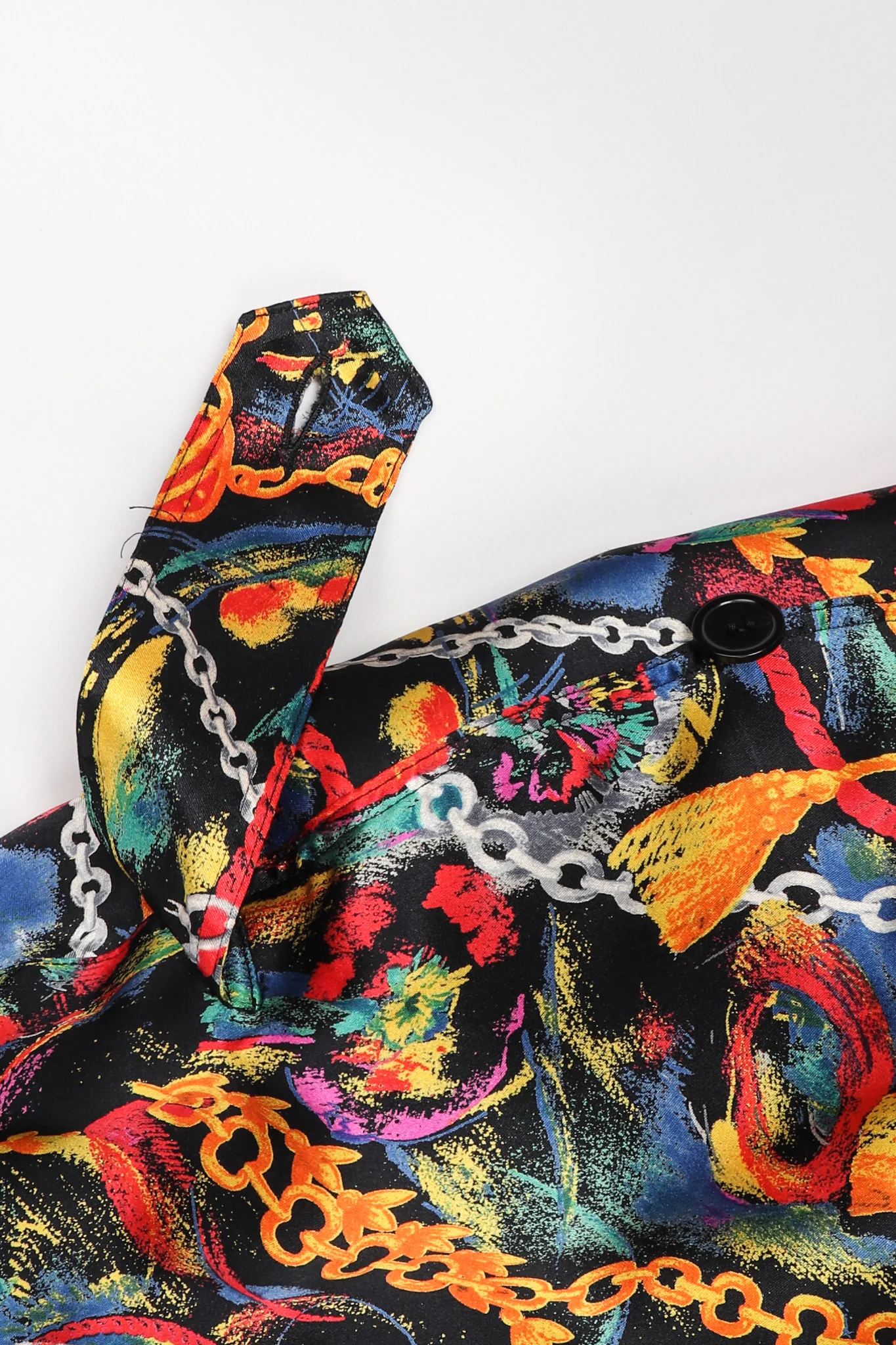 Chain Print Silk Trench Dress - Image 15