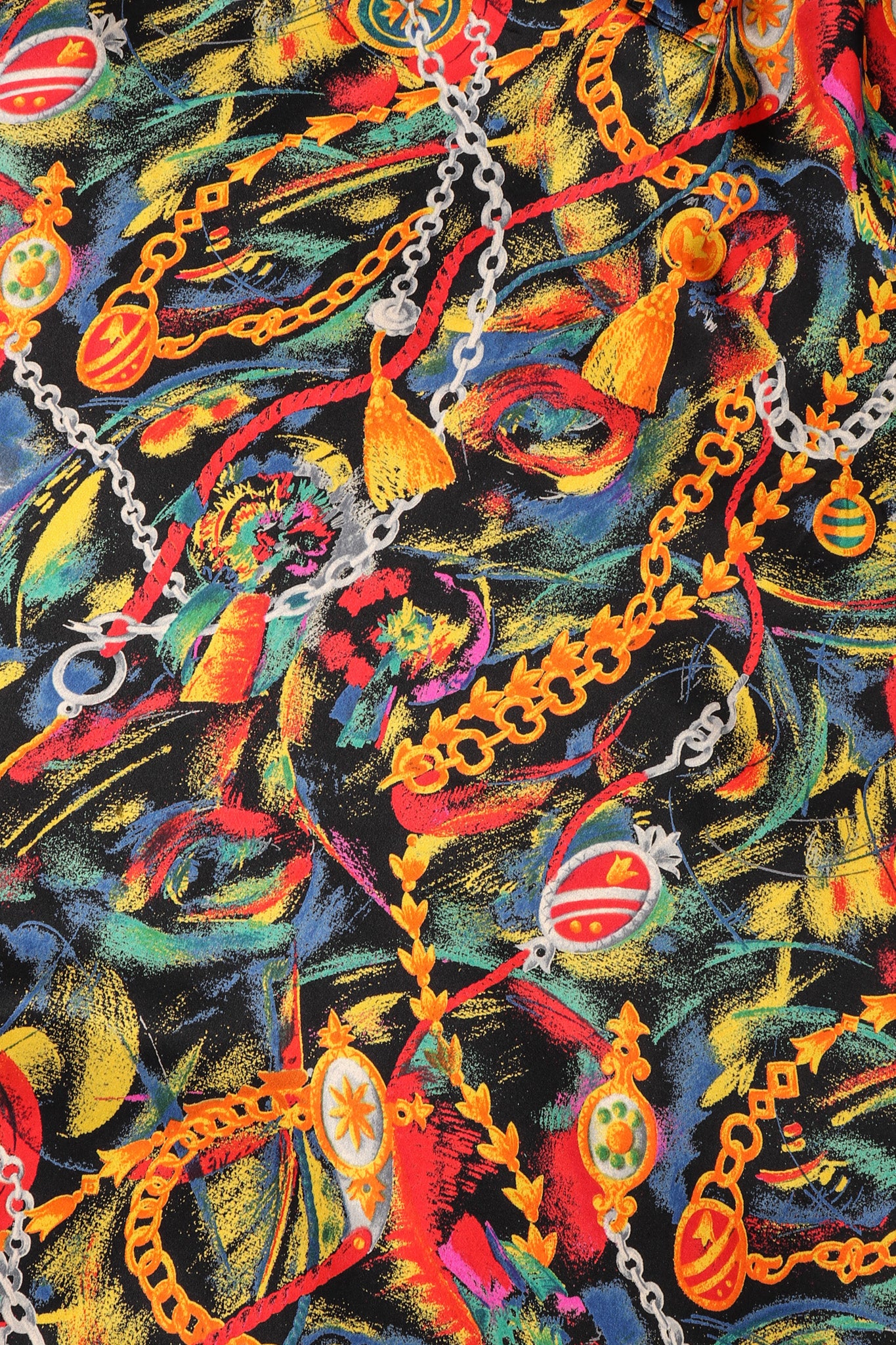 Chain Print Silk Trench Dress - Image 17