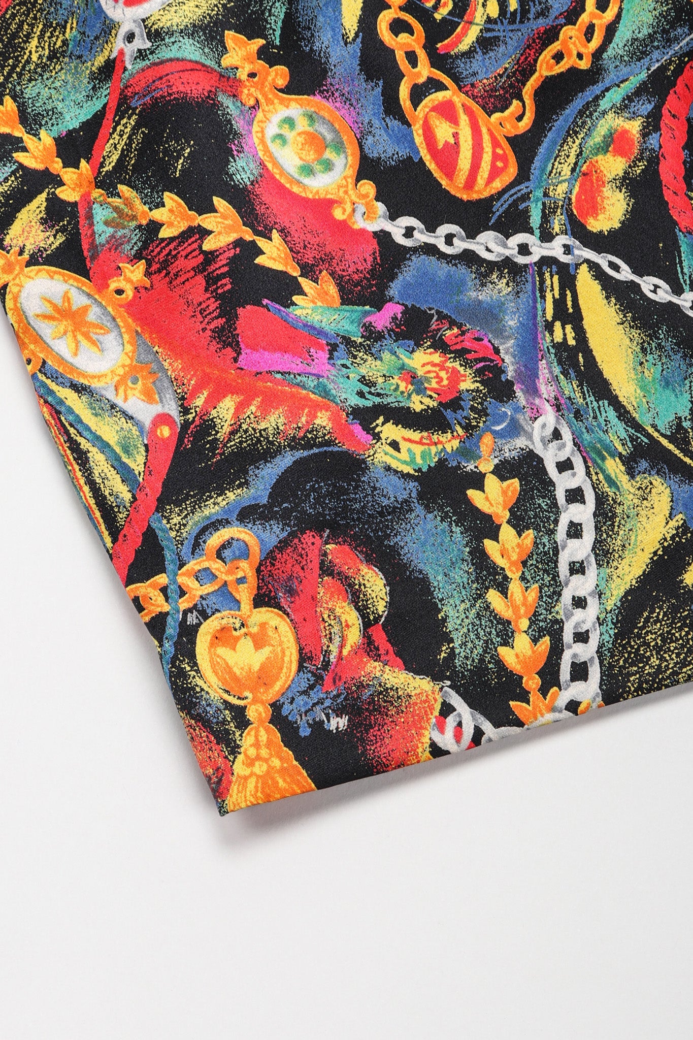 Chain Print Silk Trench Dress - Image 18