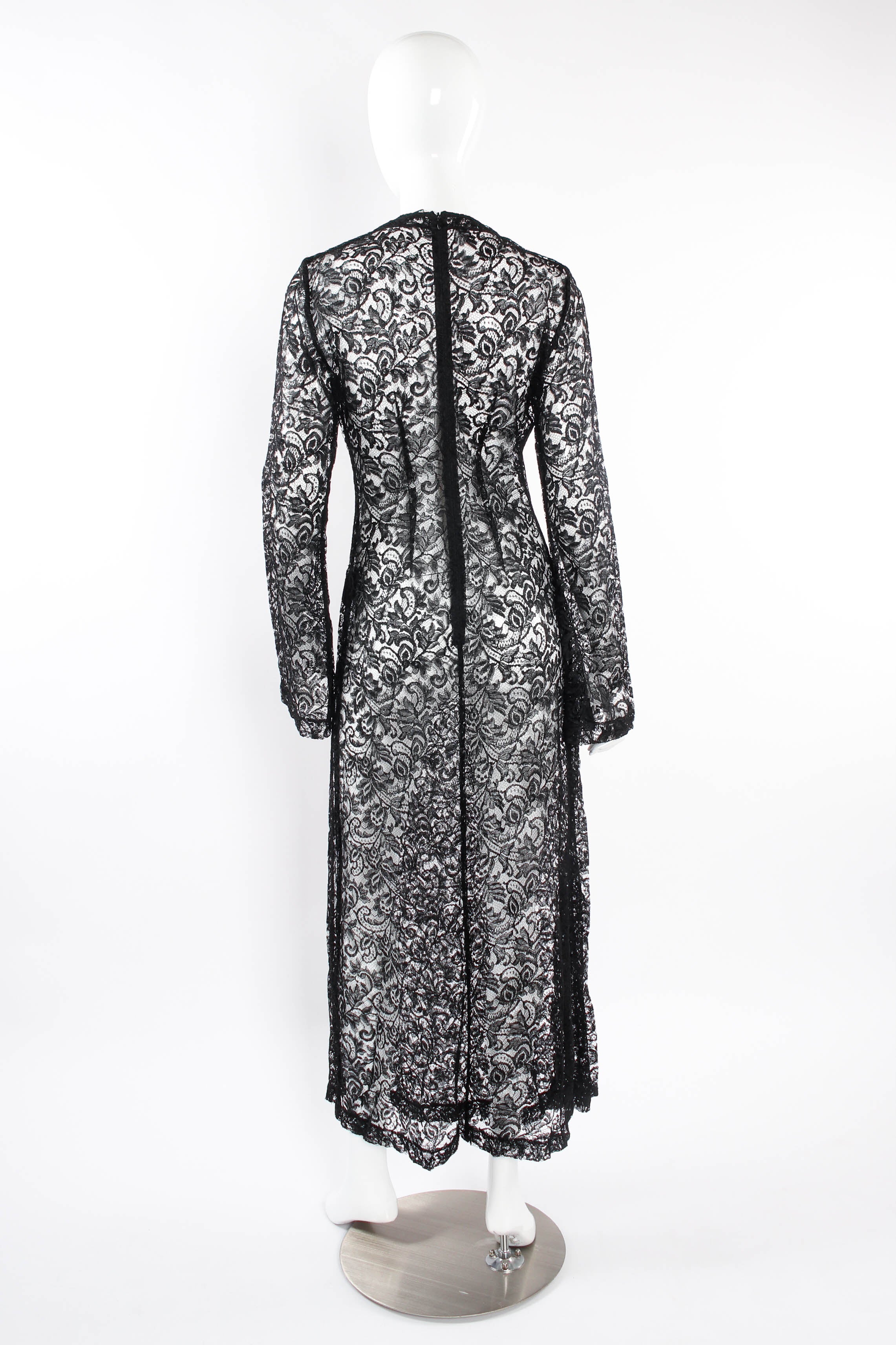 2019 S/S Sheer Lace Rhinestone Dress - Image 4