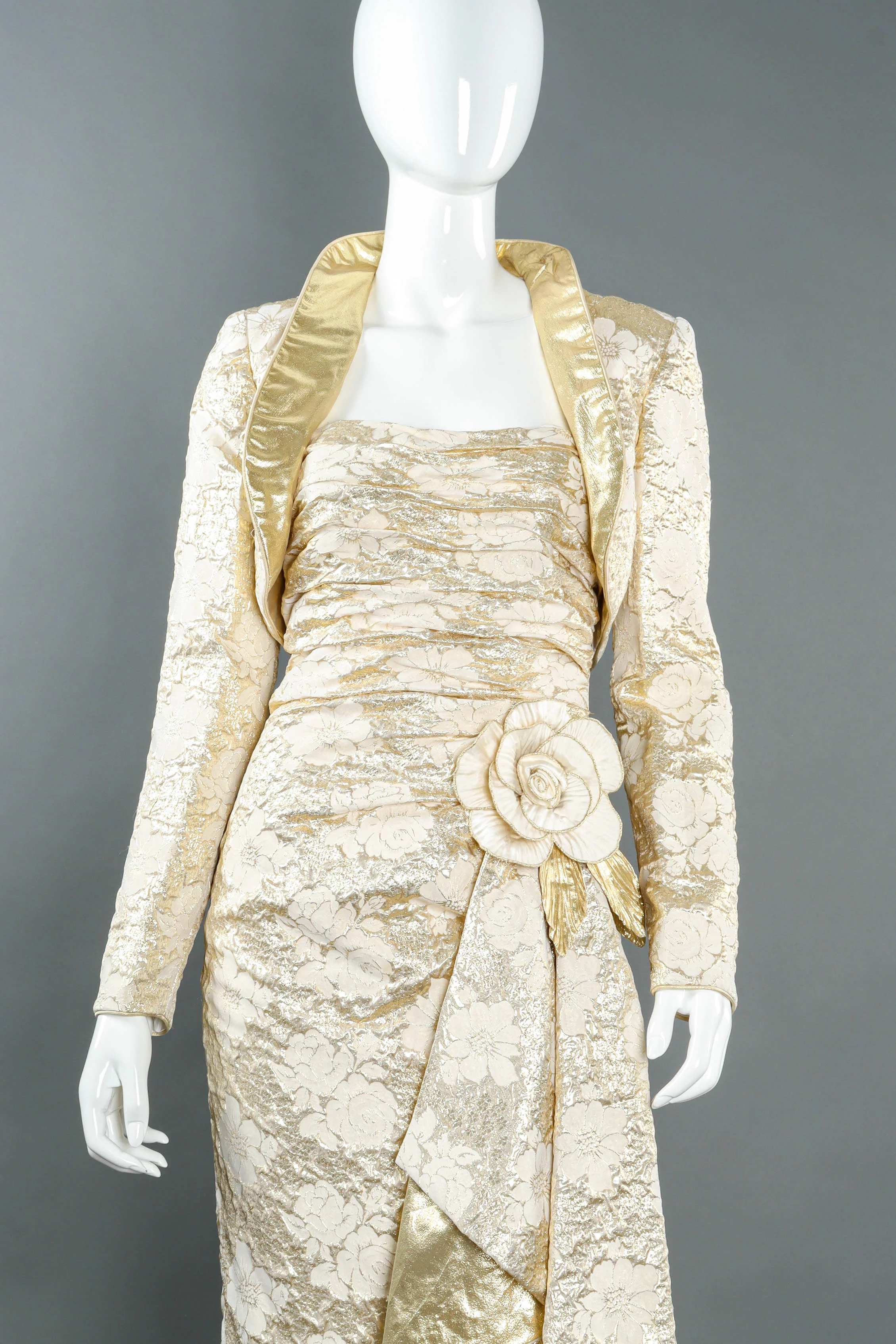 Champagne Bolero & Dress Set - Image 3