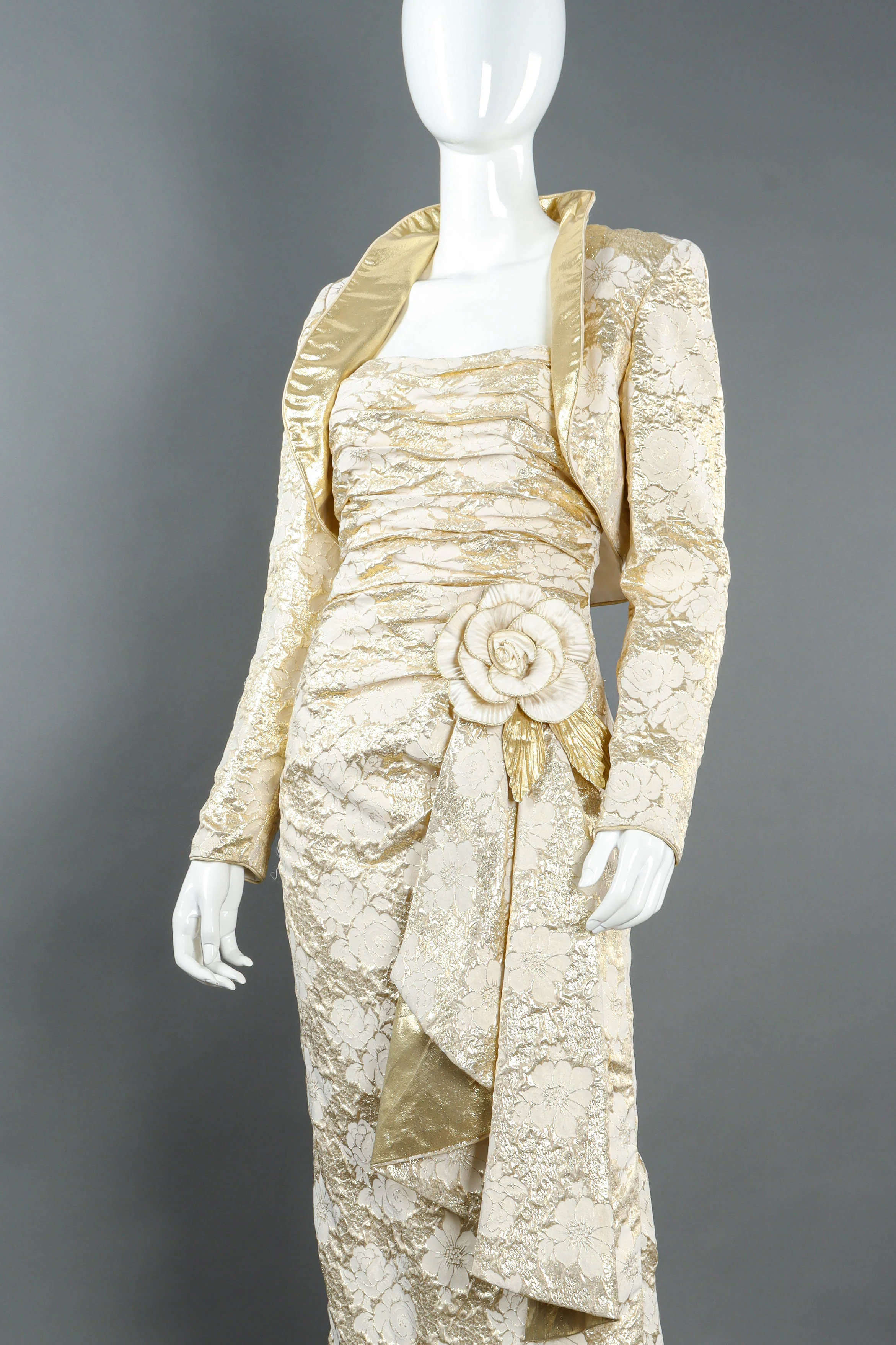 Champagne Bolero & Dress Set - Image 4
