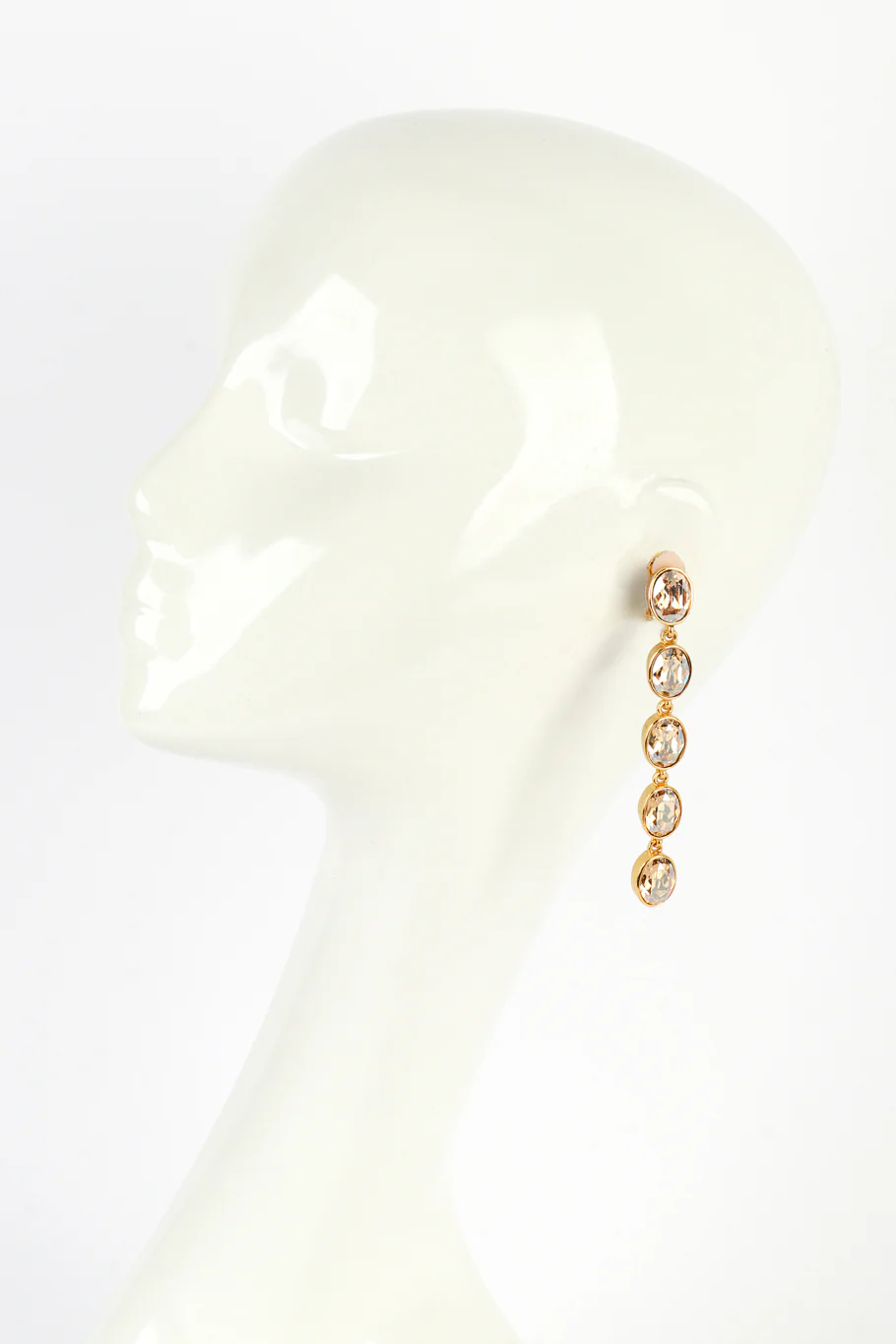 Champagne Crystal Drop Earrings - Image 2