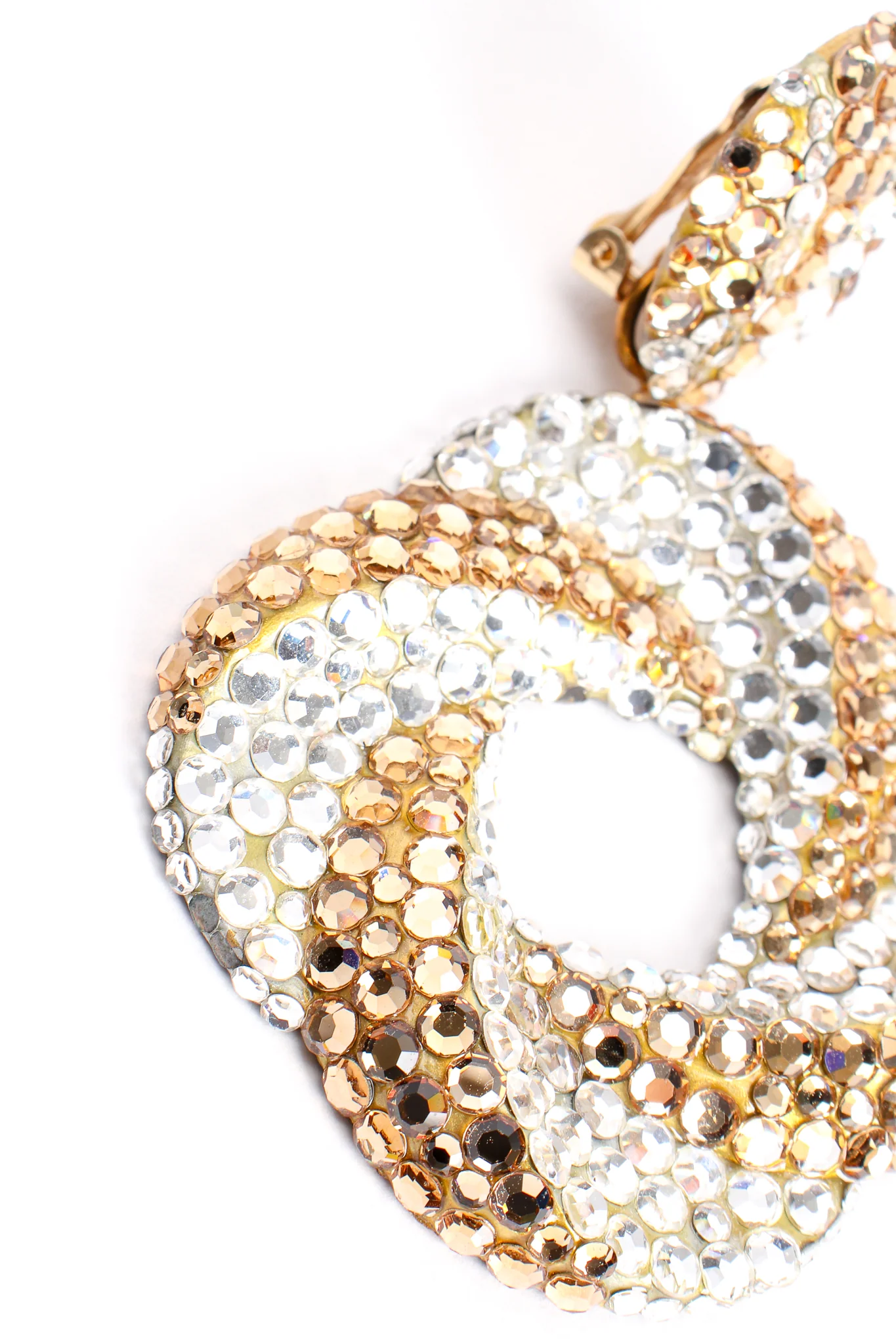 Champagne Crystal Swirl Hoop Earrings - Image 10