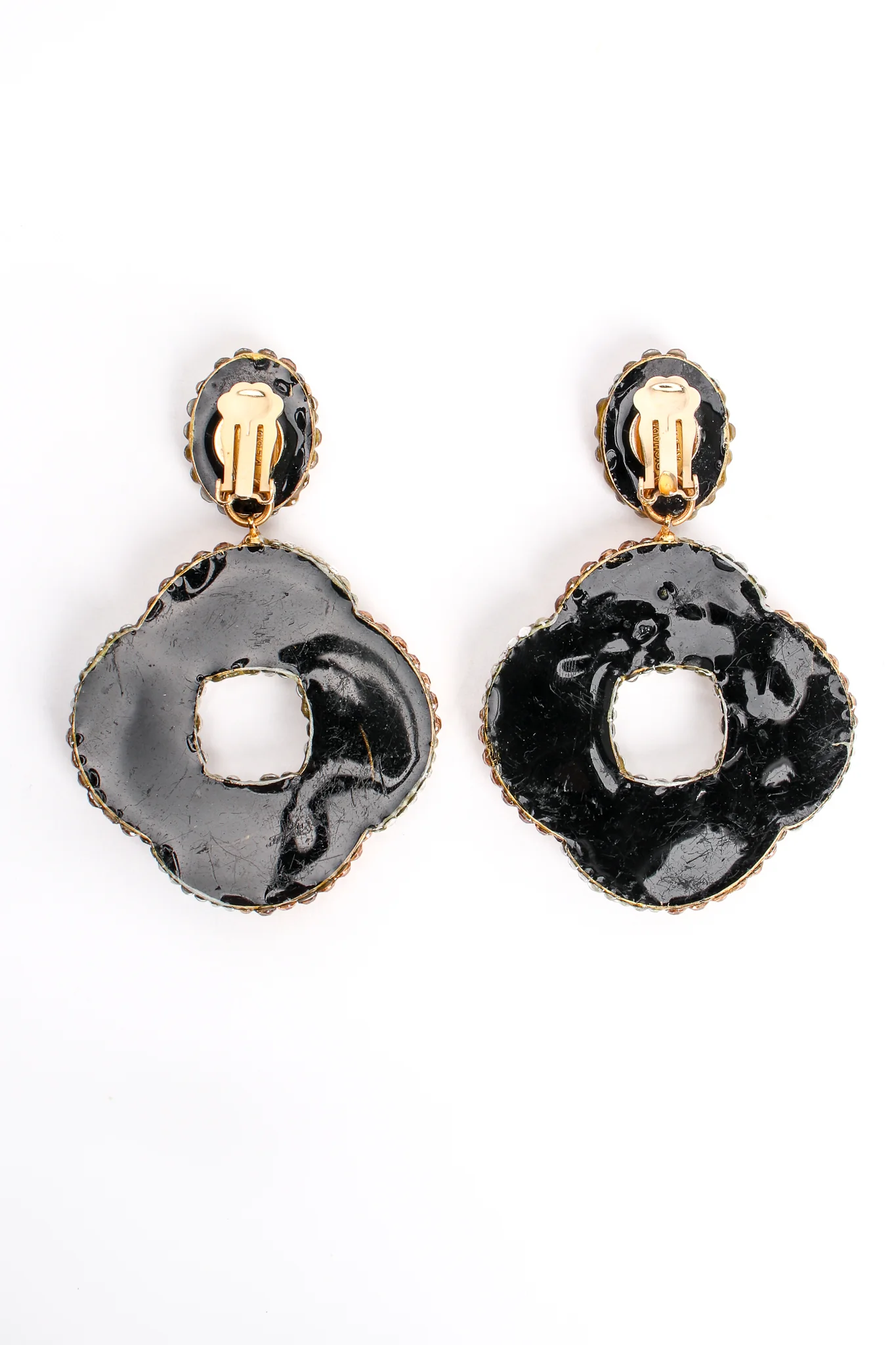 Champagne Crystal Swirl Hoop Earrings - Image 7
