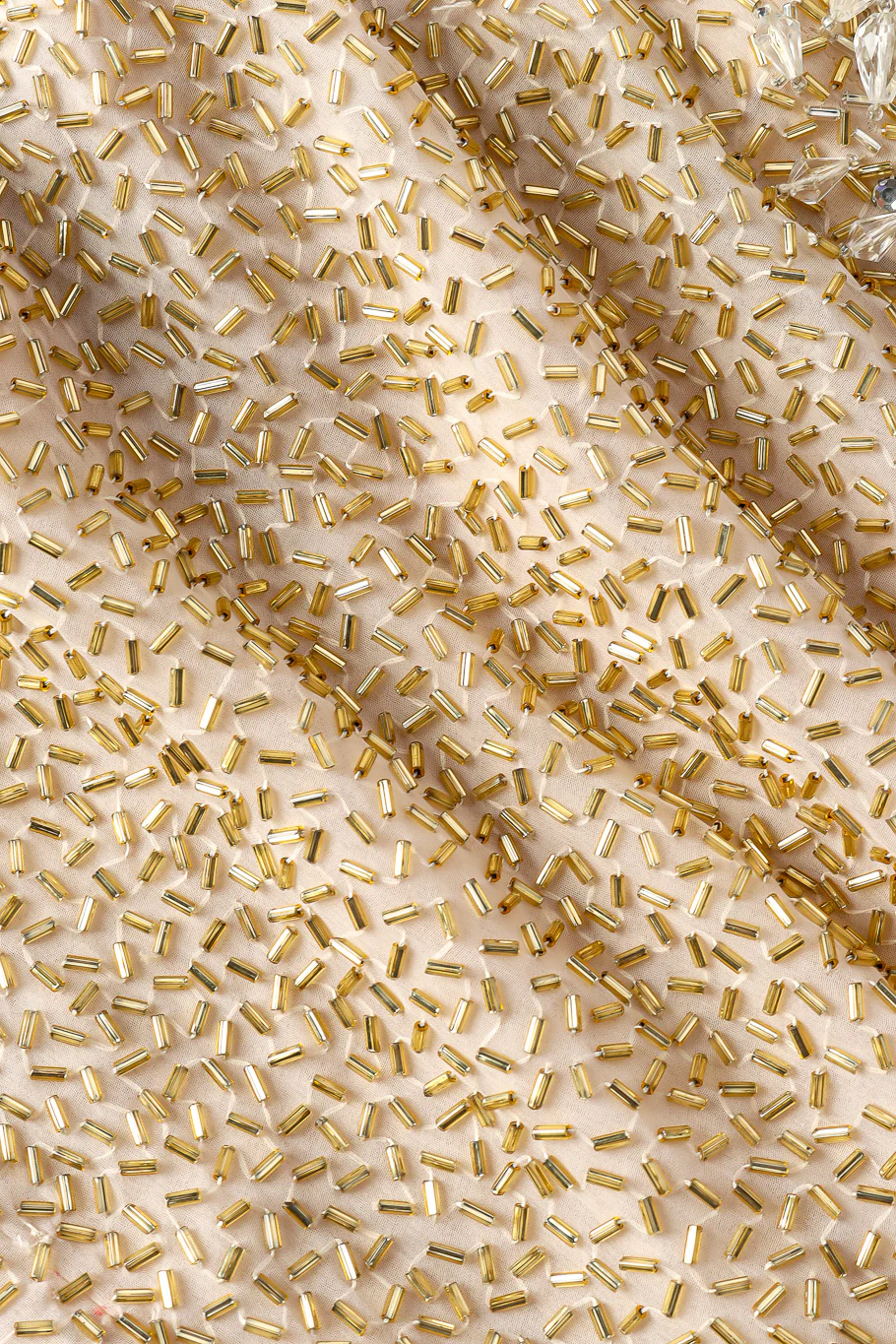 Champagne Drip Beaded Shift Dress - Image 10