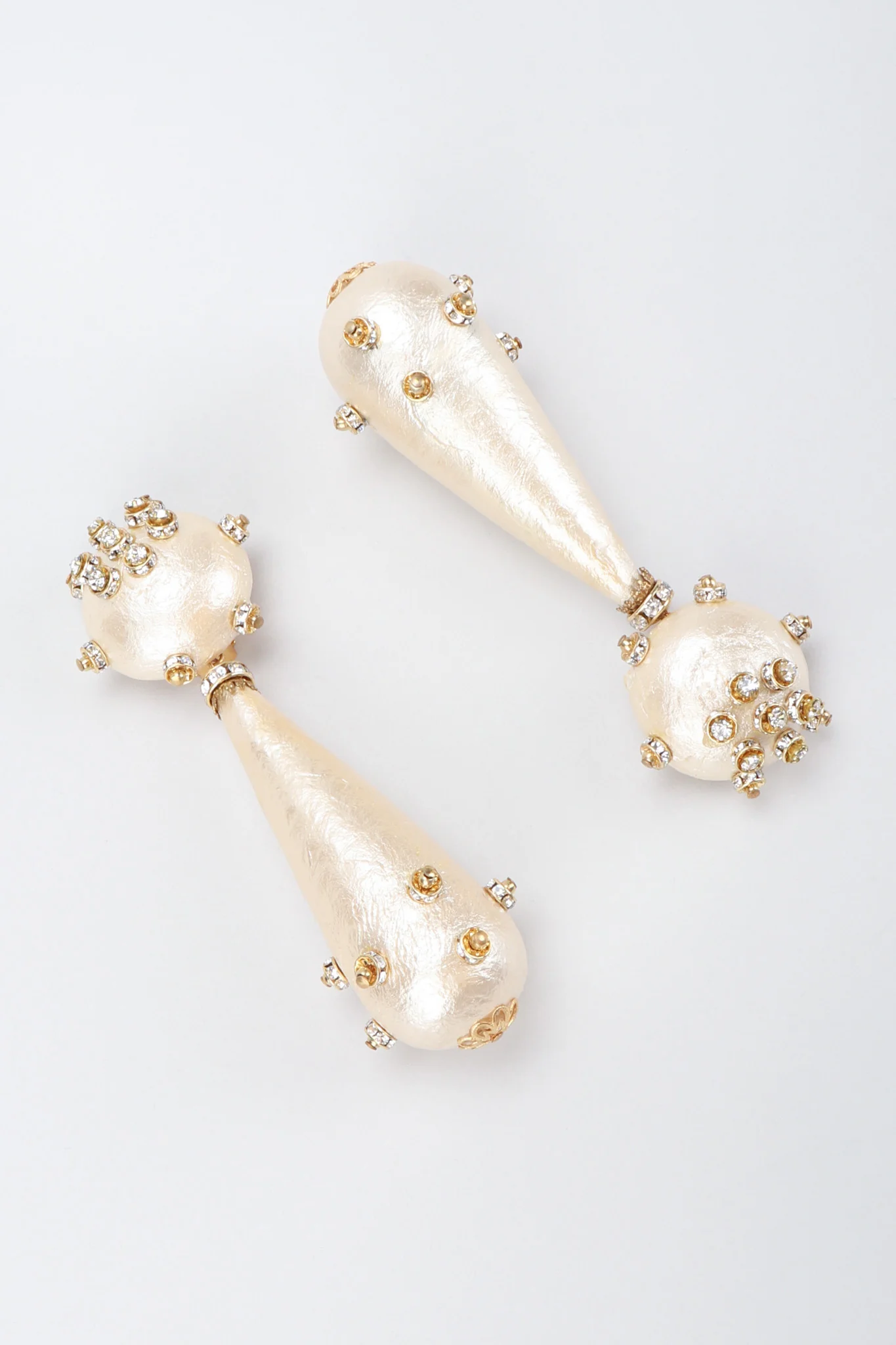 Champagne Macaron Drop Earrings - Image 5