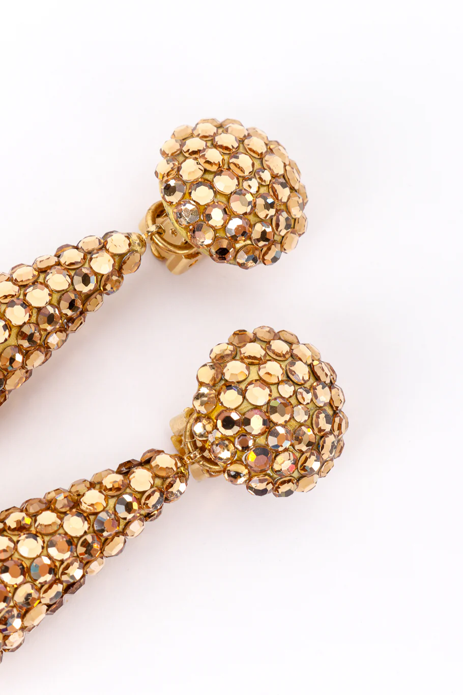 Champagne Teardrop Rhinestone Earrings II - Image 4