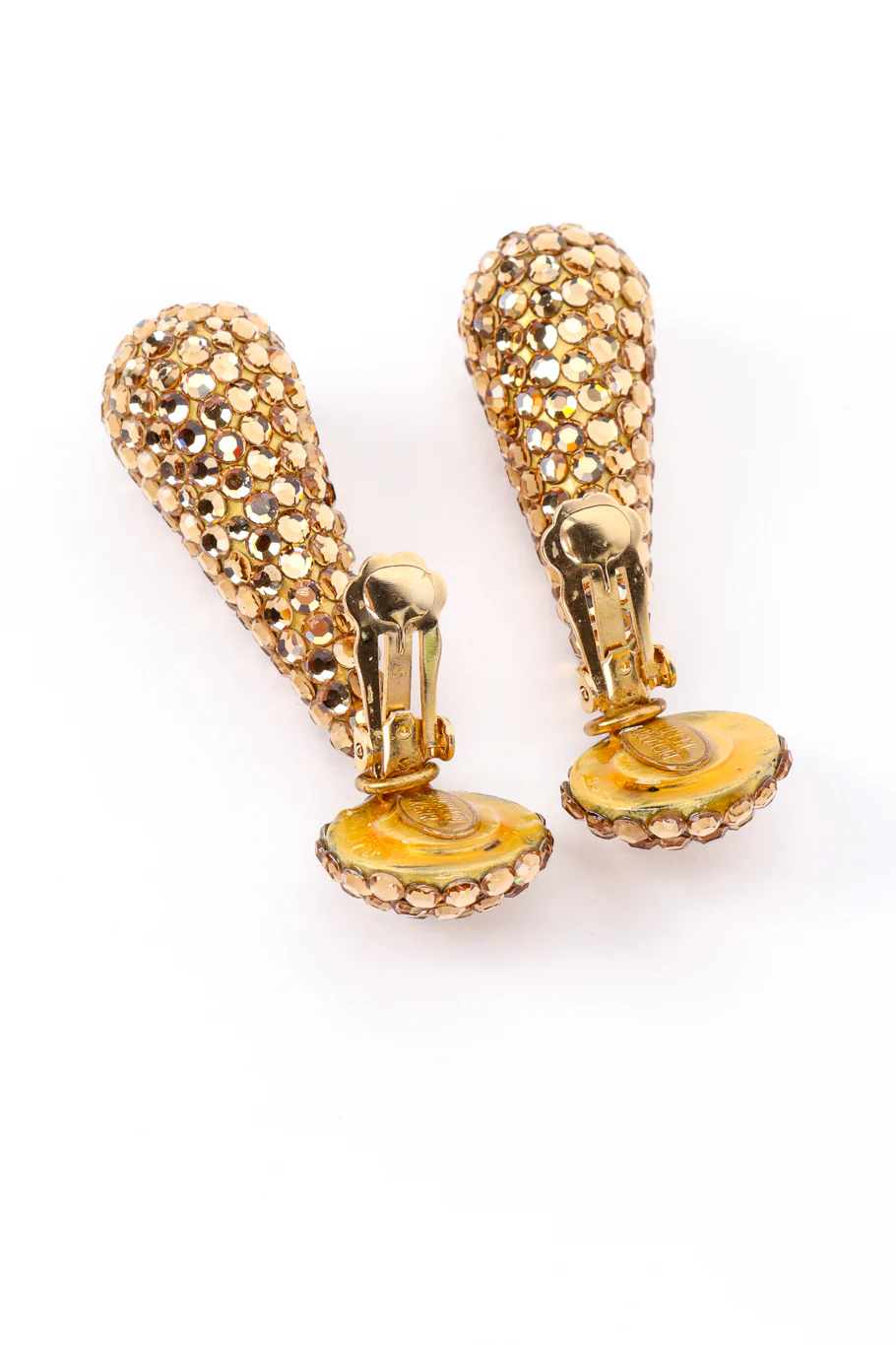 Champagne Teardrop Rhinestone Earrings II - Image 6