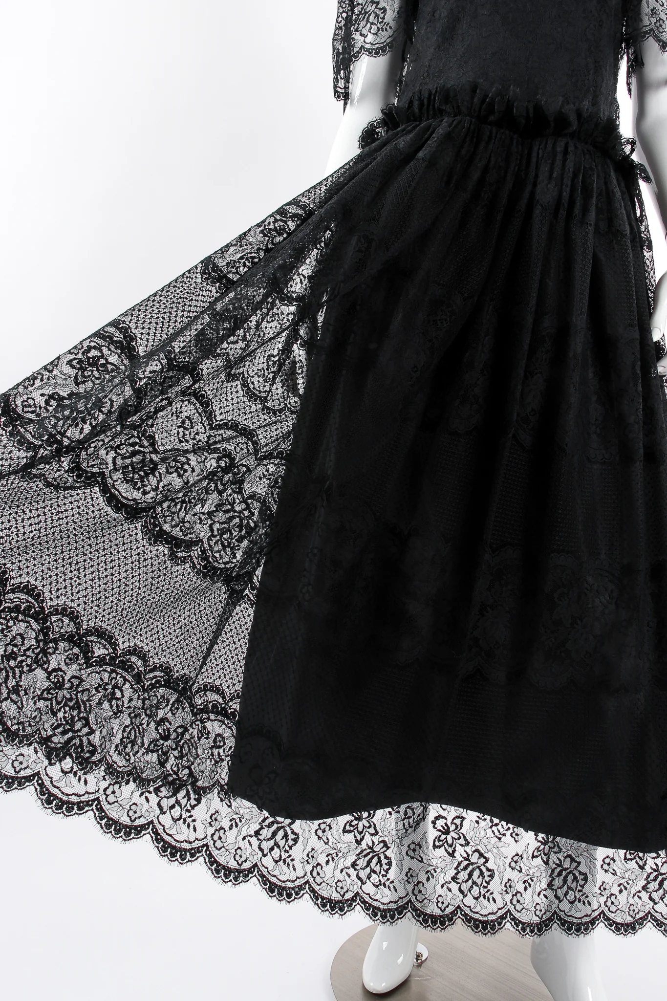 Chantilly Lace Peasant Dress - Image 3