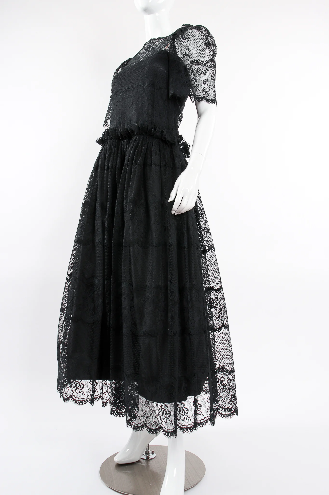 Chantilly Lace Peasant Dress - Image 4