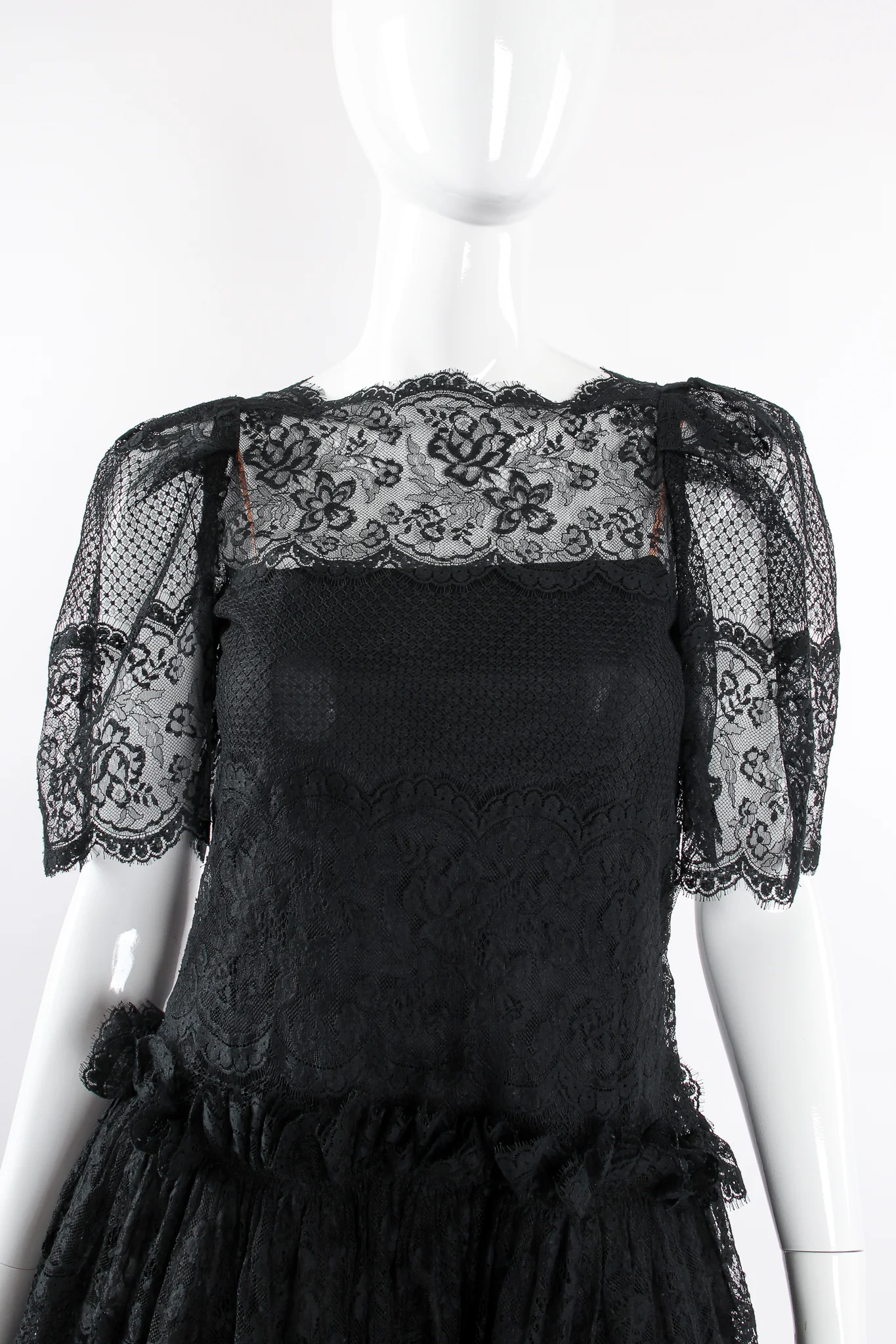 Chantilly Lace Peasant Dress - Image 5
