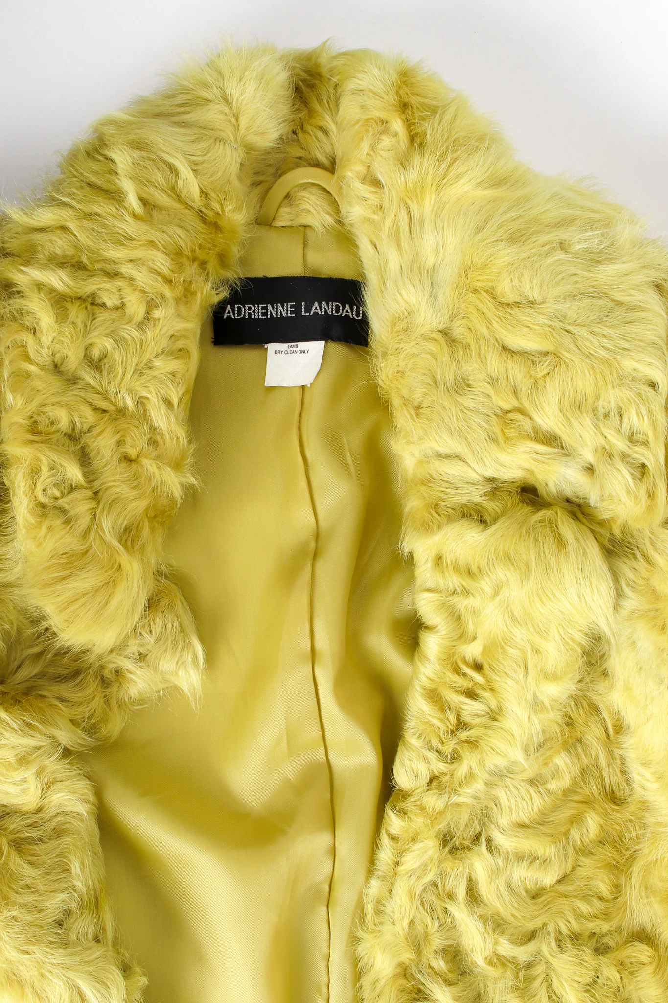 Chartreuse Lamb Fur Jacket - Image 6