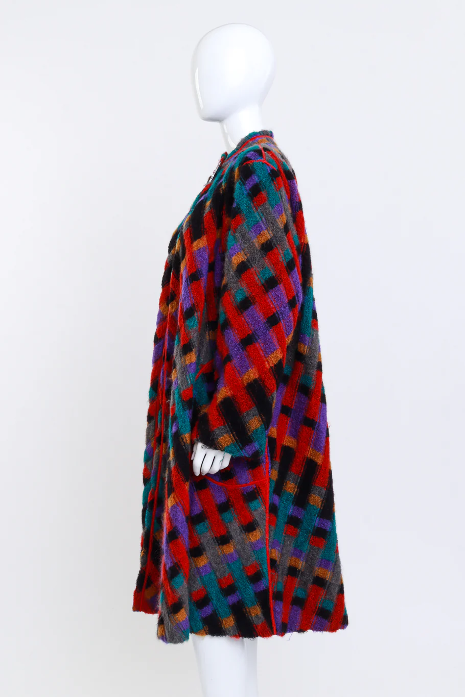 Check Stripe Swing Coat - Image 3