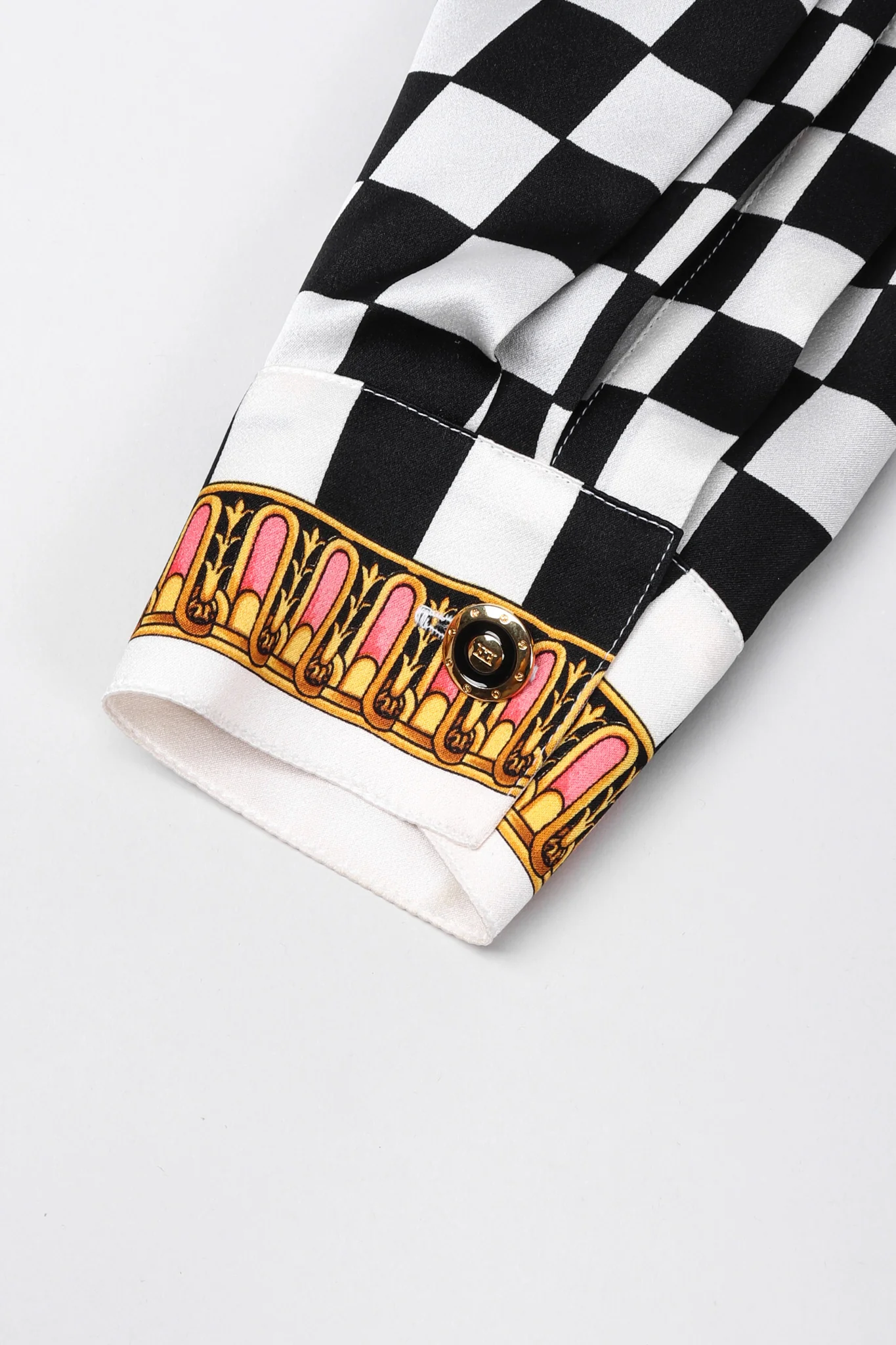 Checkered Baroque Print Shirt - Image 10