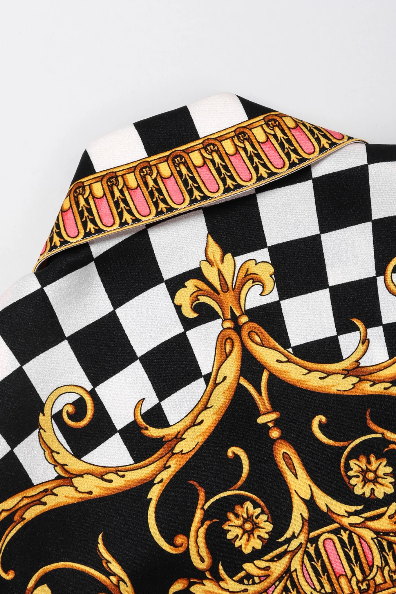 Checkered Baroque Print Shirt - Image 12