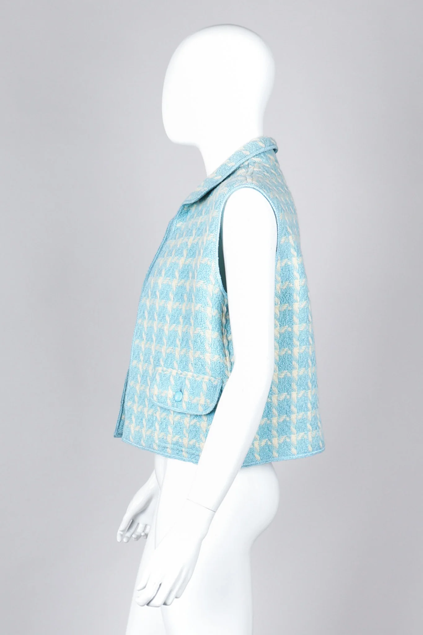 Checkered Knit Vest - Image 3