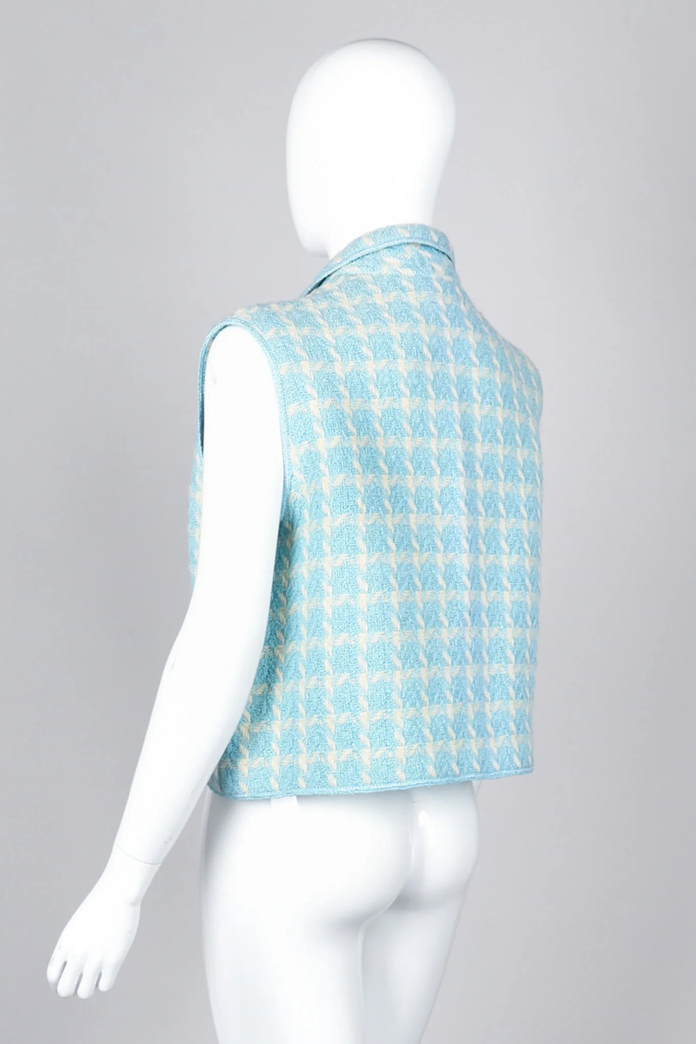 Checkered Knit Vest - Image 4
