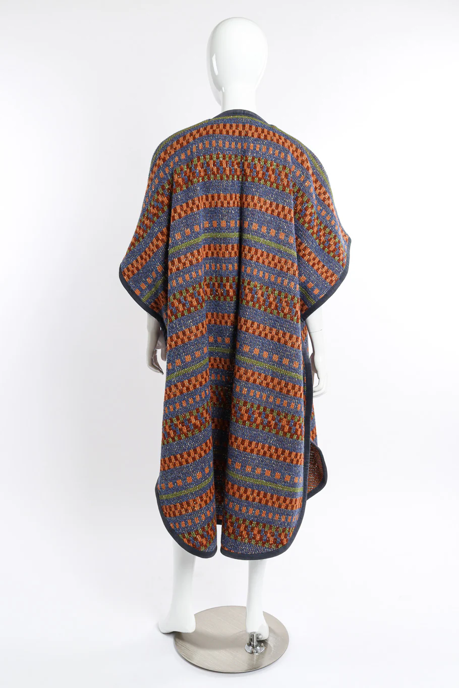 Checkered Lamé Knit Duster - Image 3