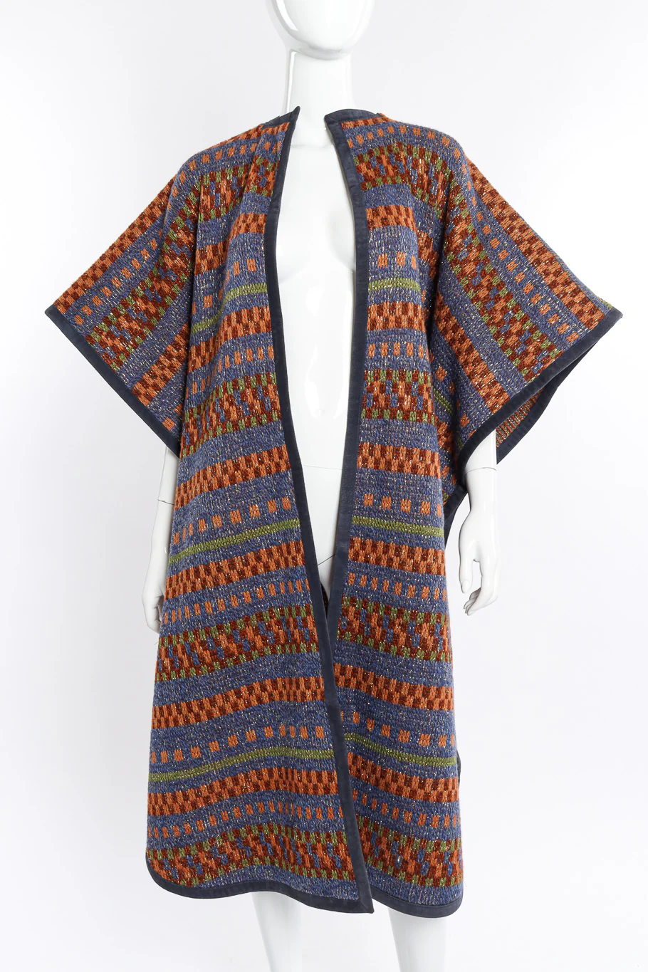 Checkered Lamé Knit Duster - Image 4