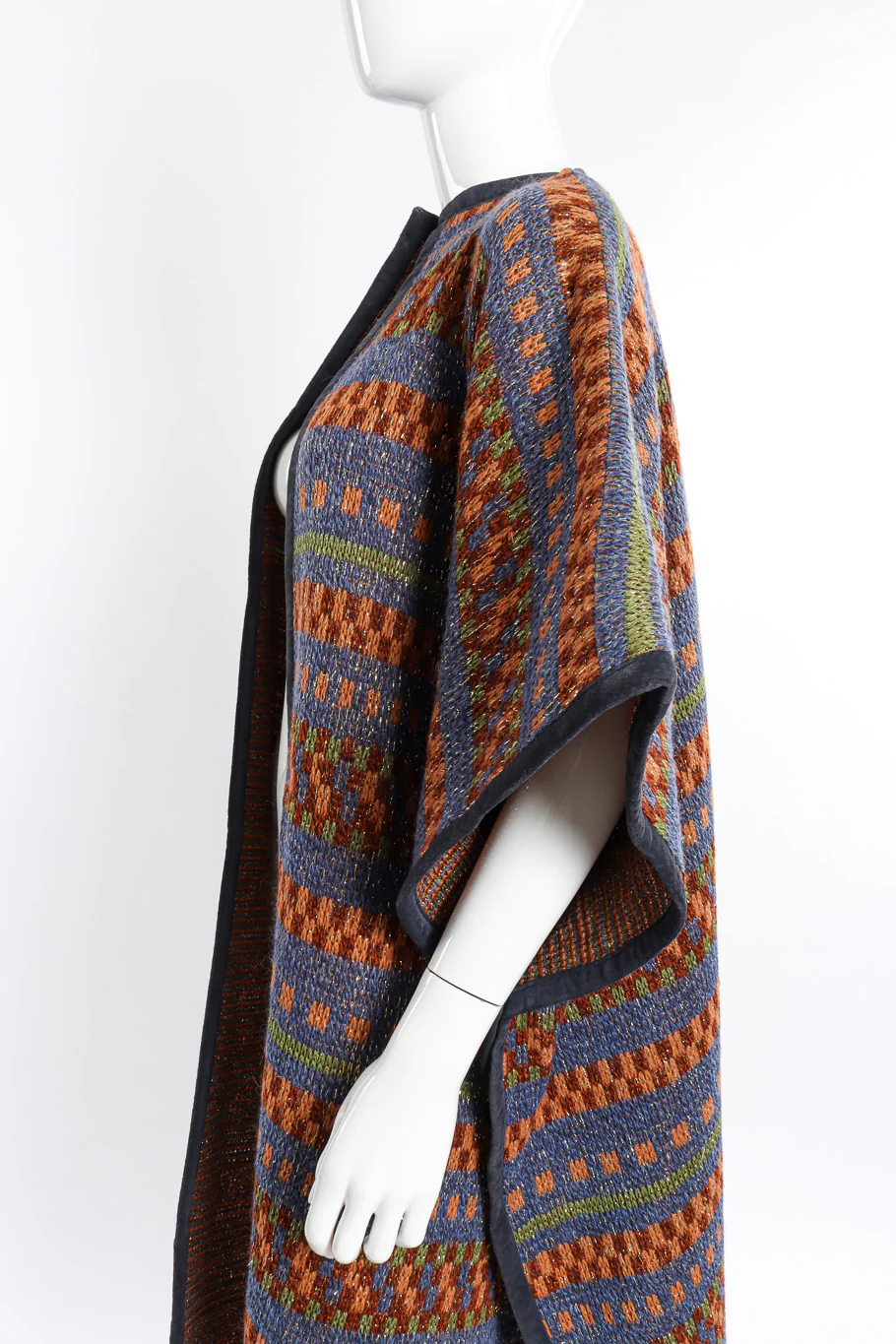Checkered Lamé Knit Duster - Image 5