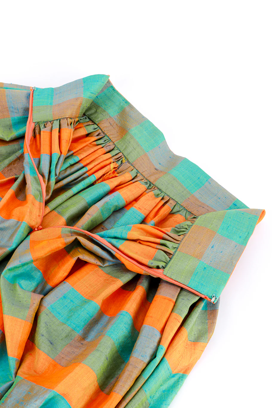 Checkered Silk Maxi Skirt - Image 5