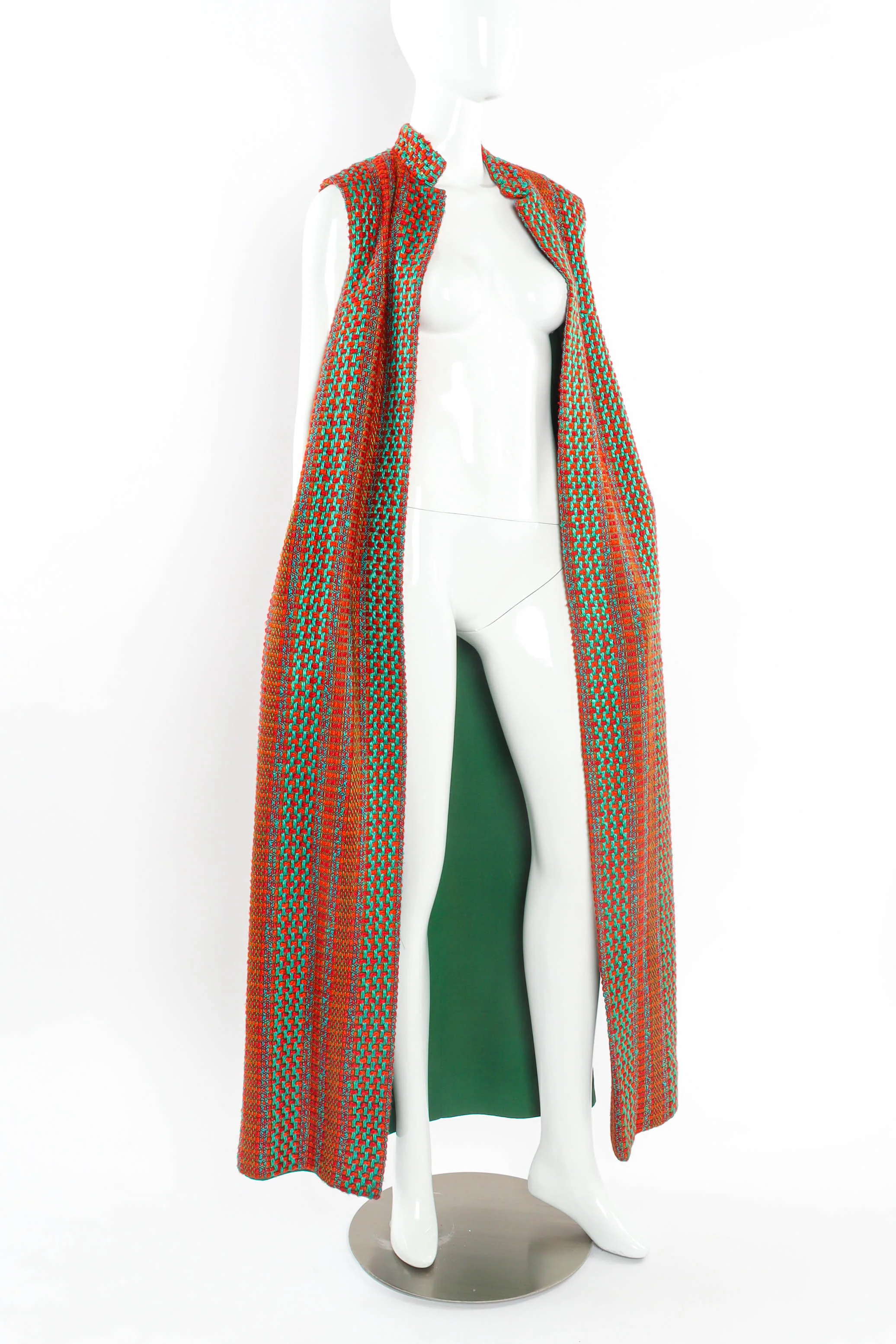 Checkered Yarn Vest Duster - Image 6