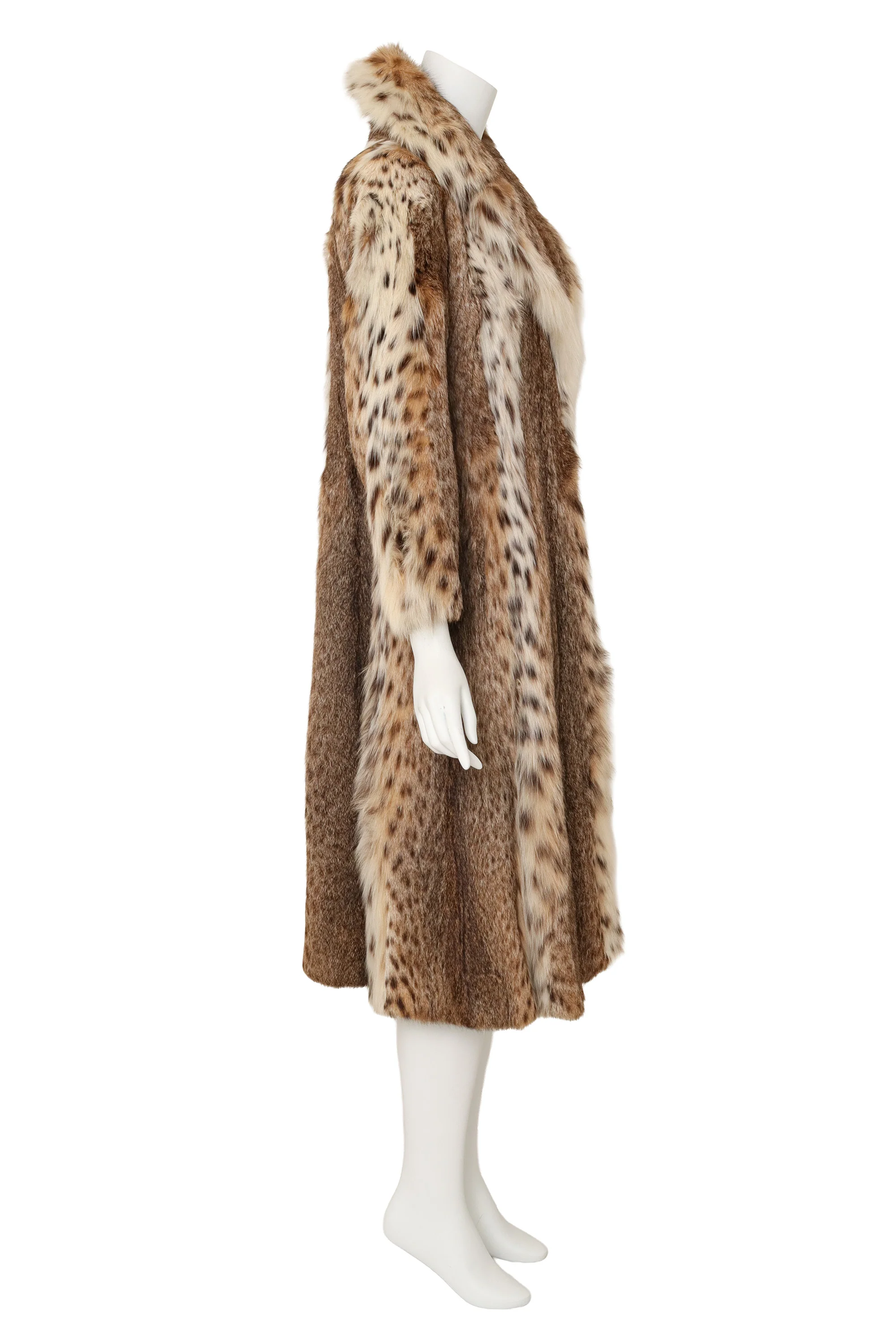 Spotted Fur Midi Coat - Image 4