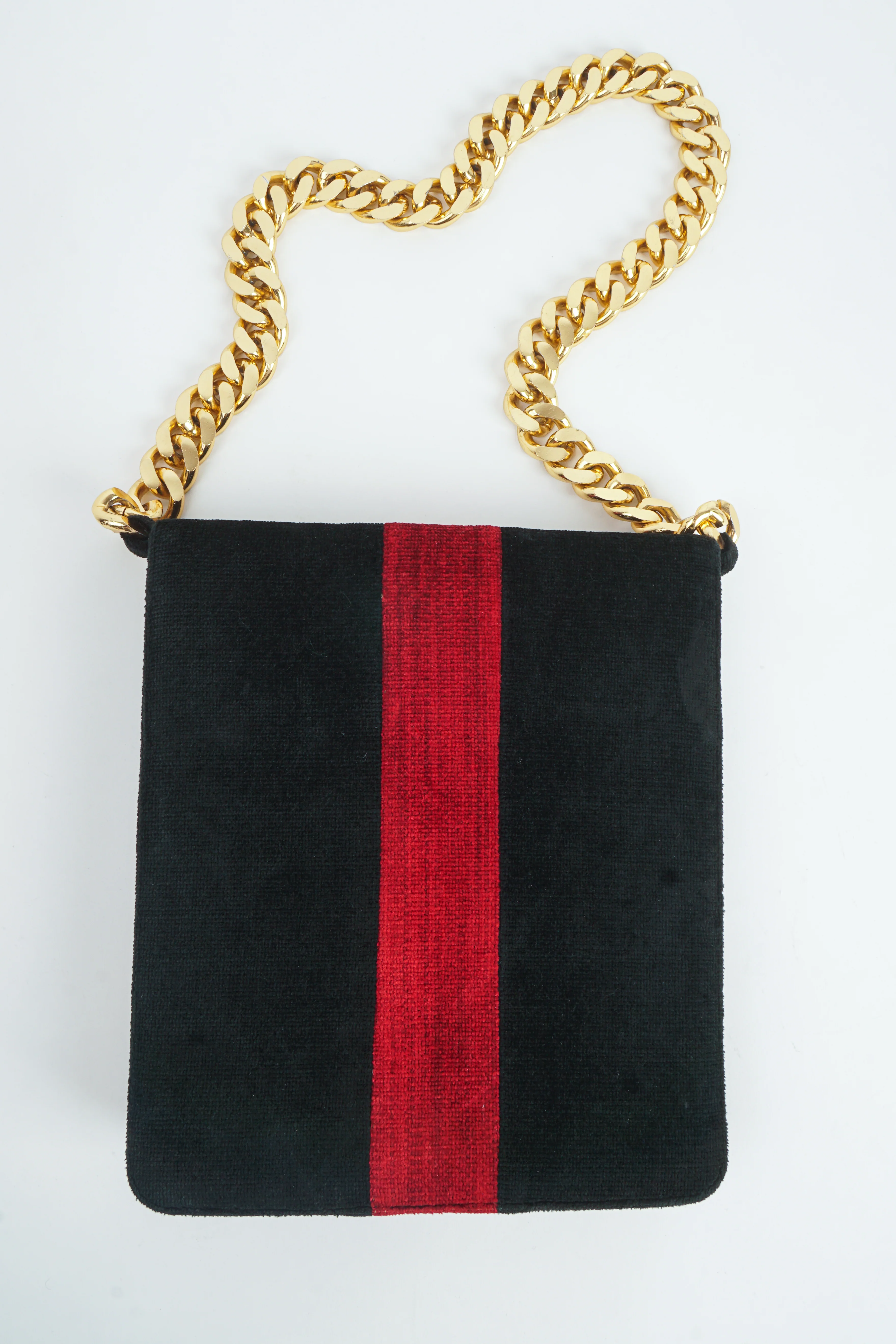 Chenille Stripe Chain Bag - Image 3