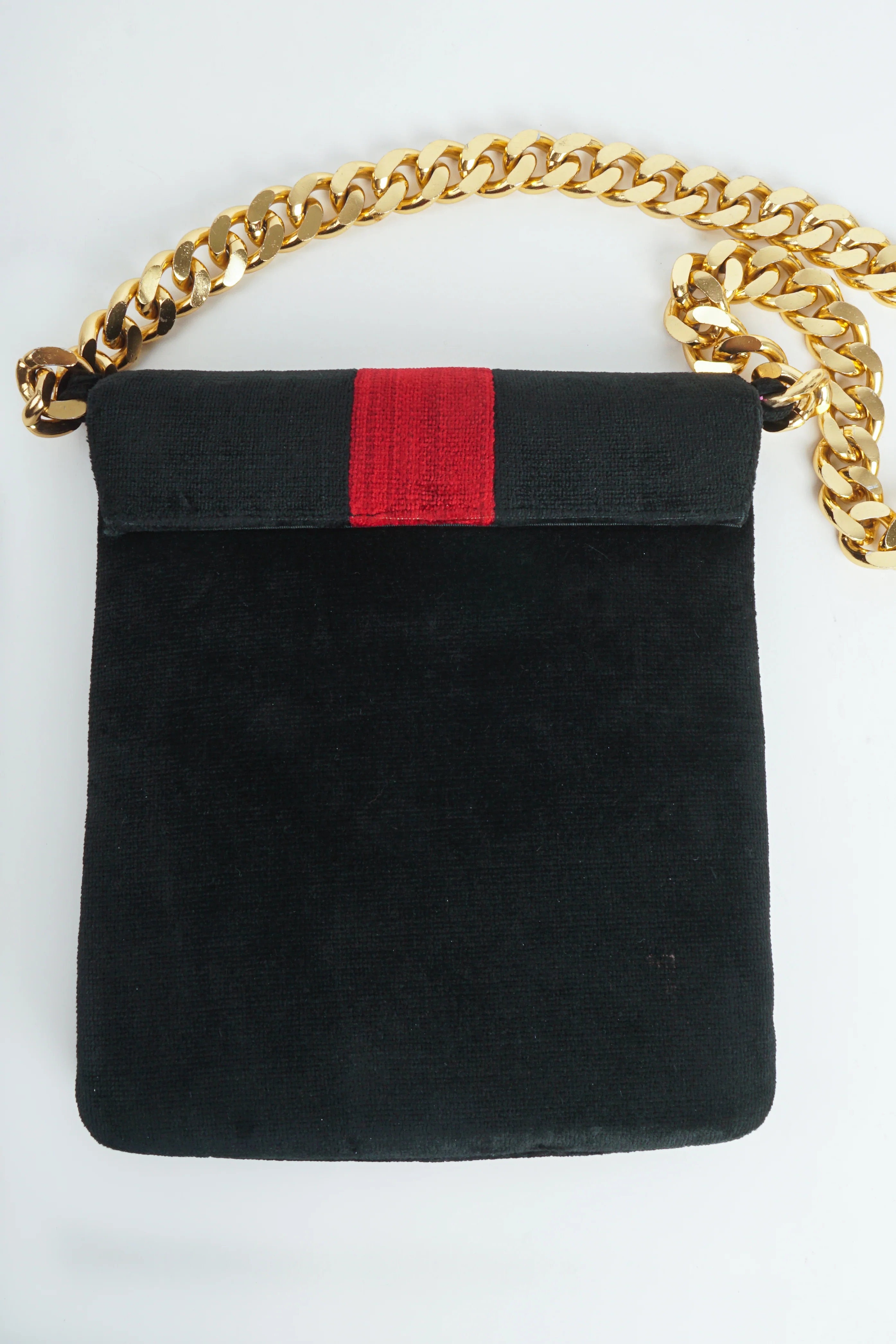 Chenille Stripe Chain Bag - Image 4