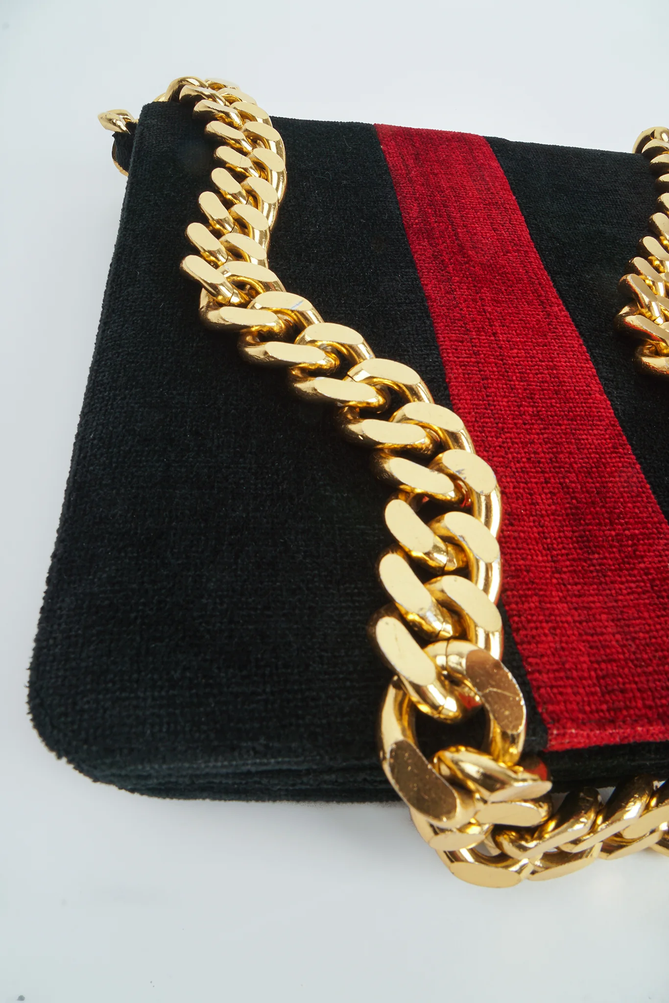 Chenille Stripe Chain Bag - Image 5