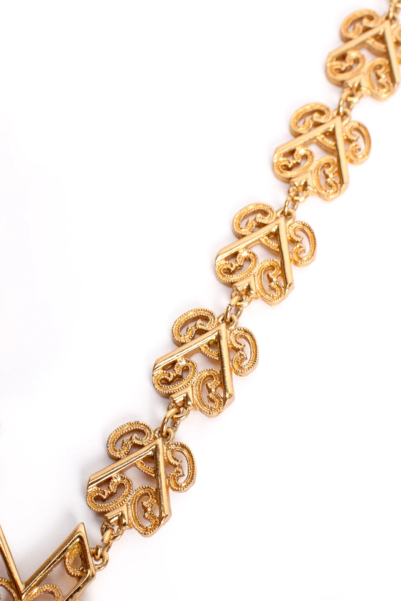 Chevron Filigree Fringe Pendant - Image 6