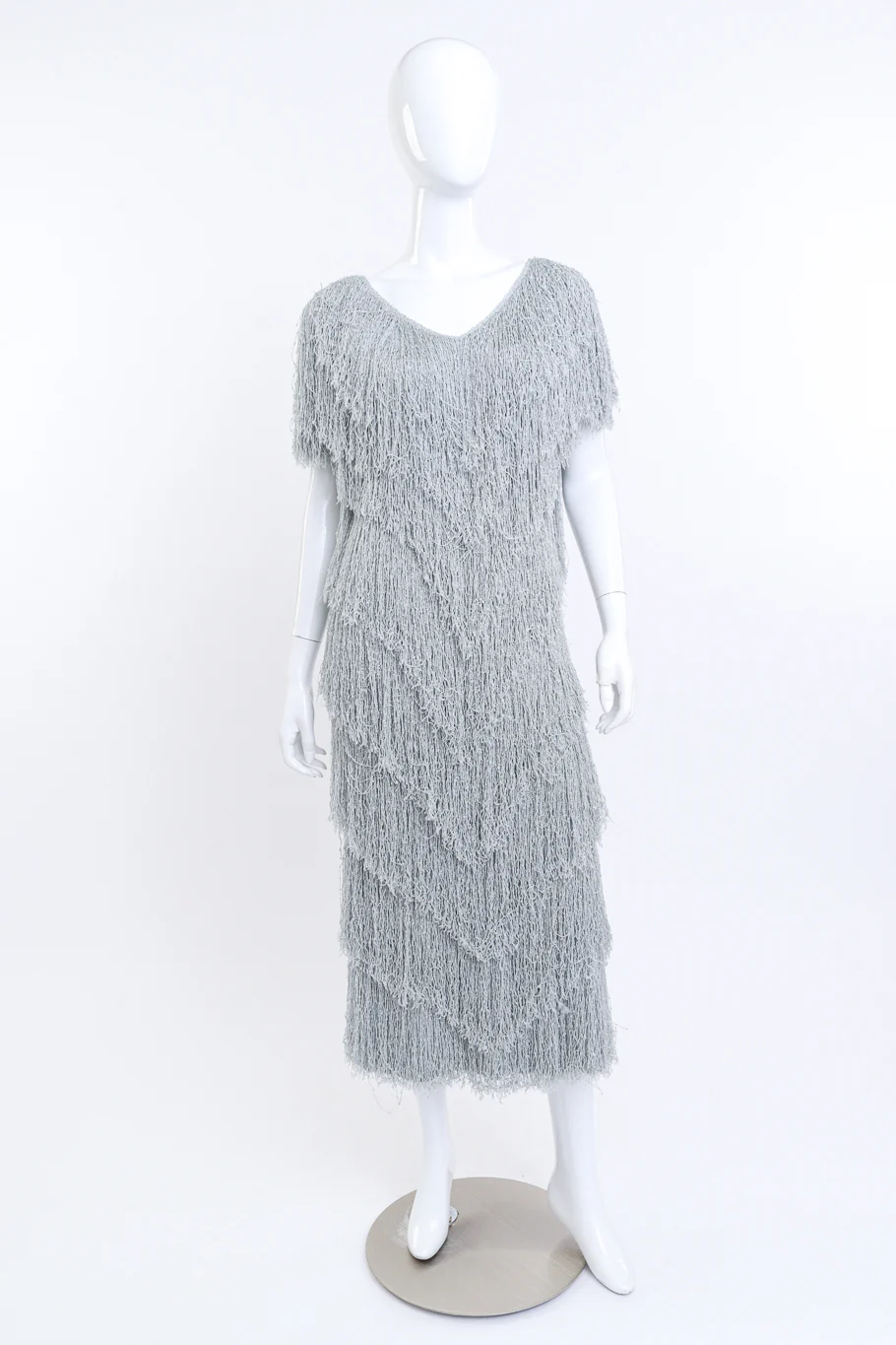 Chevron Fringe Knit Dress