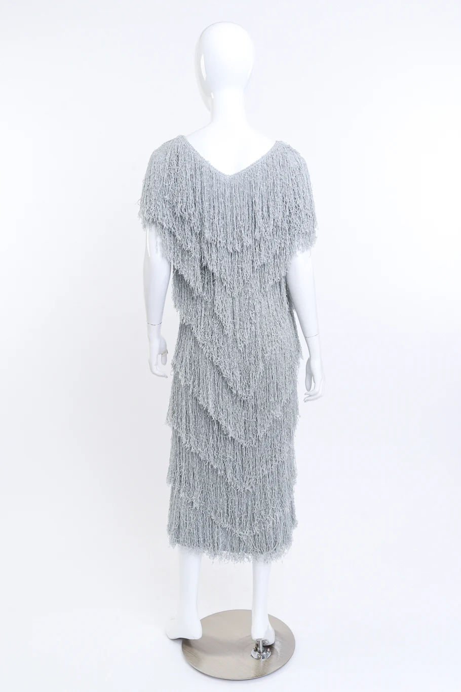 Chevron Fringe Knit Dress - Image 3