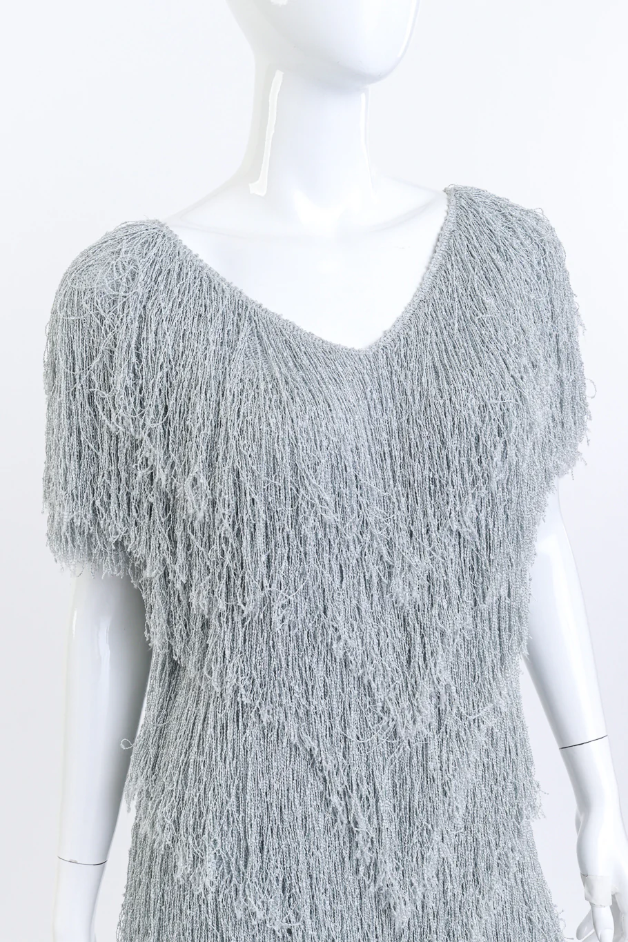 Chevron Fringe Knit Dress - Image 4