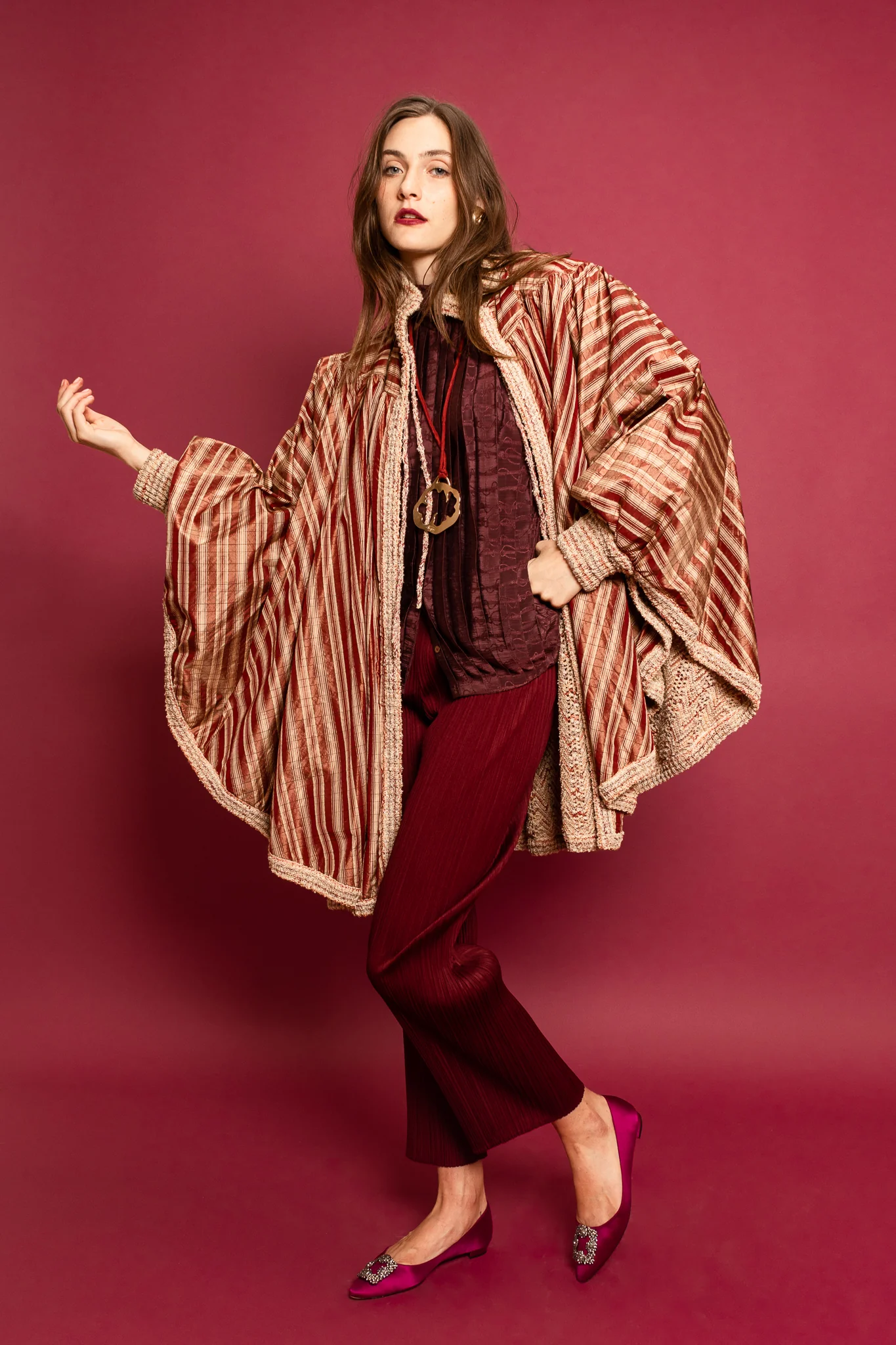 Chevron Knit Cocoon Sweater - Image 2