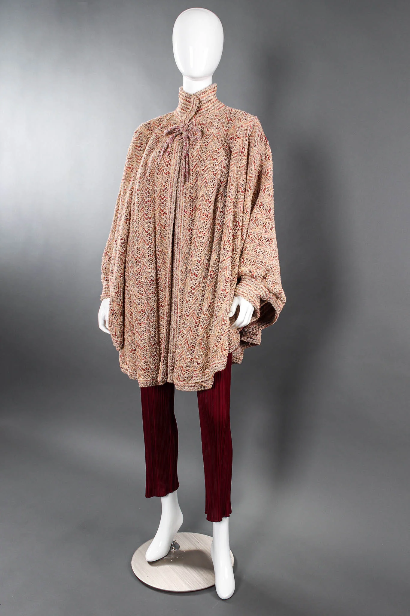 Chevron Knit Cocoon Sweater - Image 5