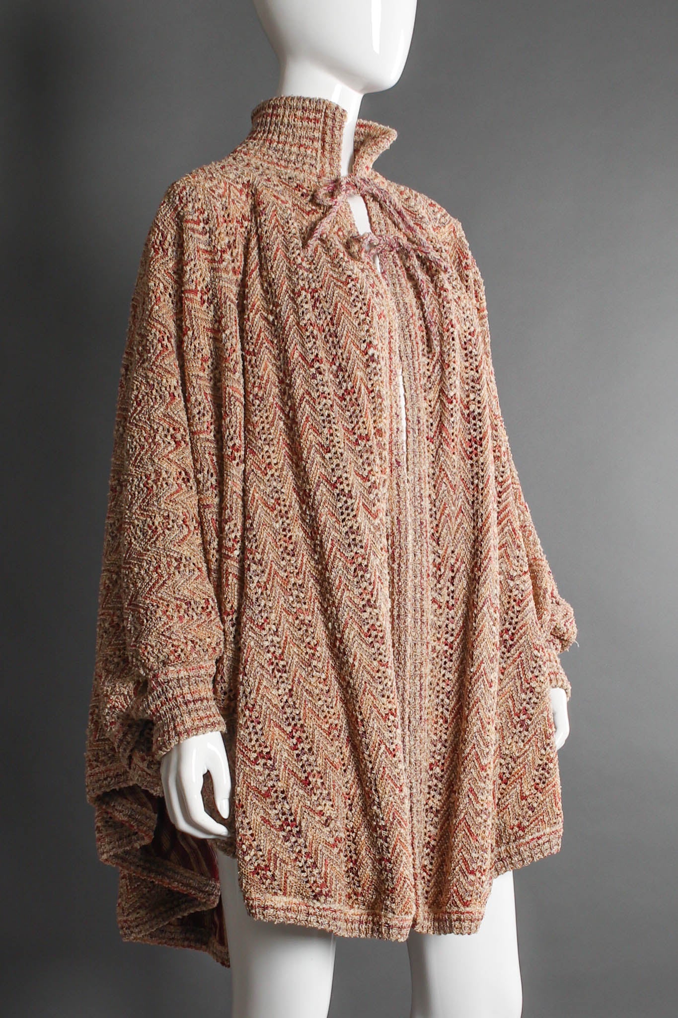Chevron Knit Cocoon Sweater - Image 6