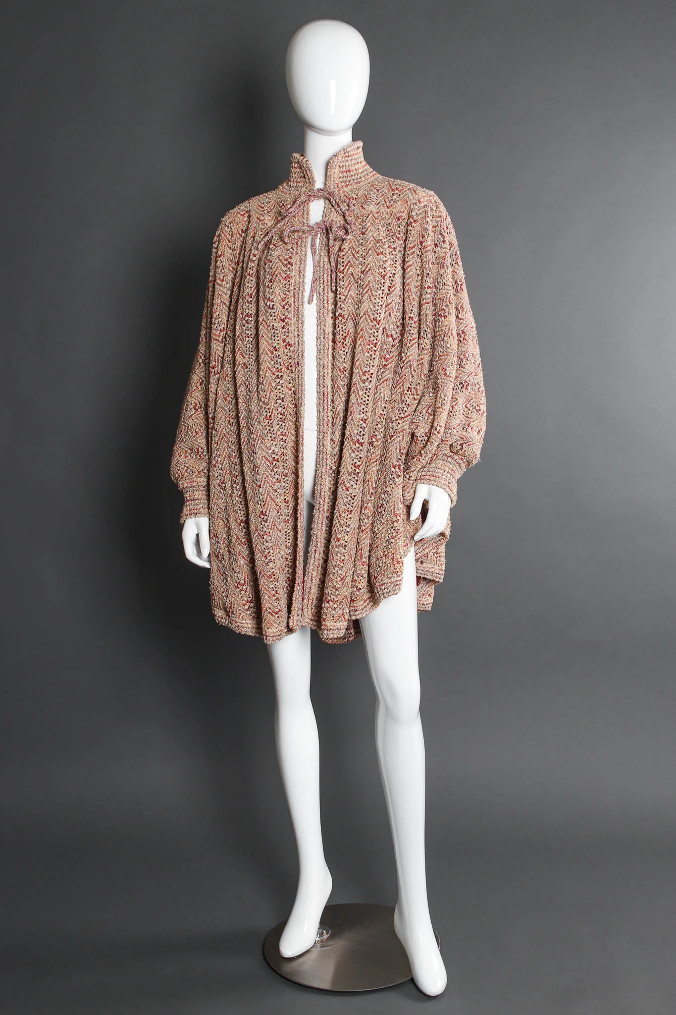 Chevron Knit Cocoon Sweater - Image 7