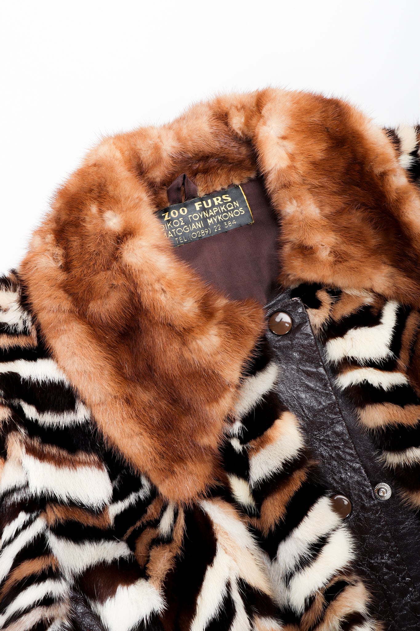 Chevron Mink Fur Jacket - Image 7