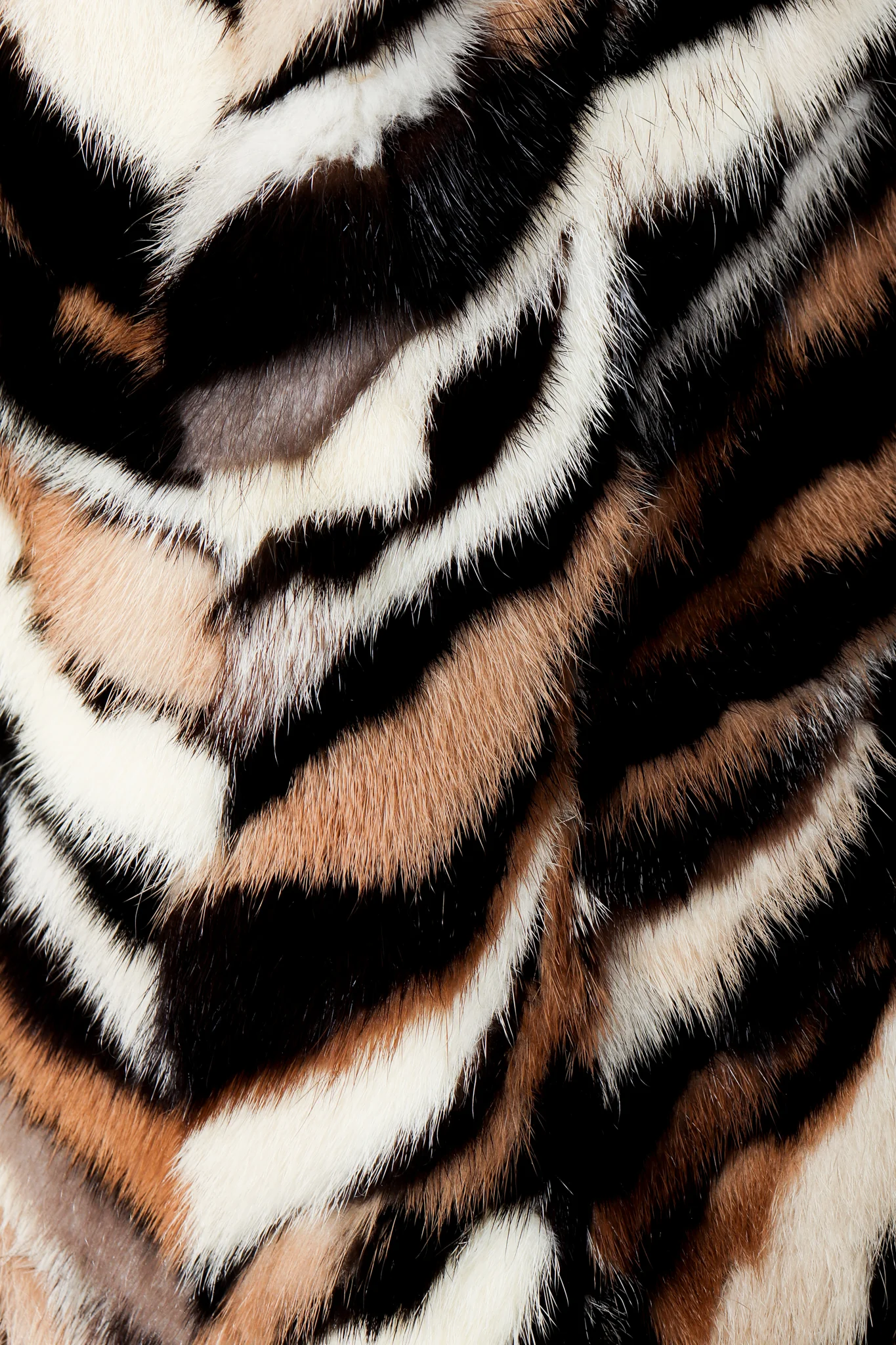 Chevron Mink Fur Jacket - Image 8