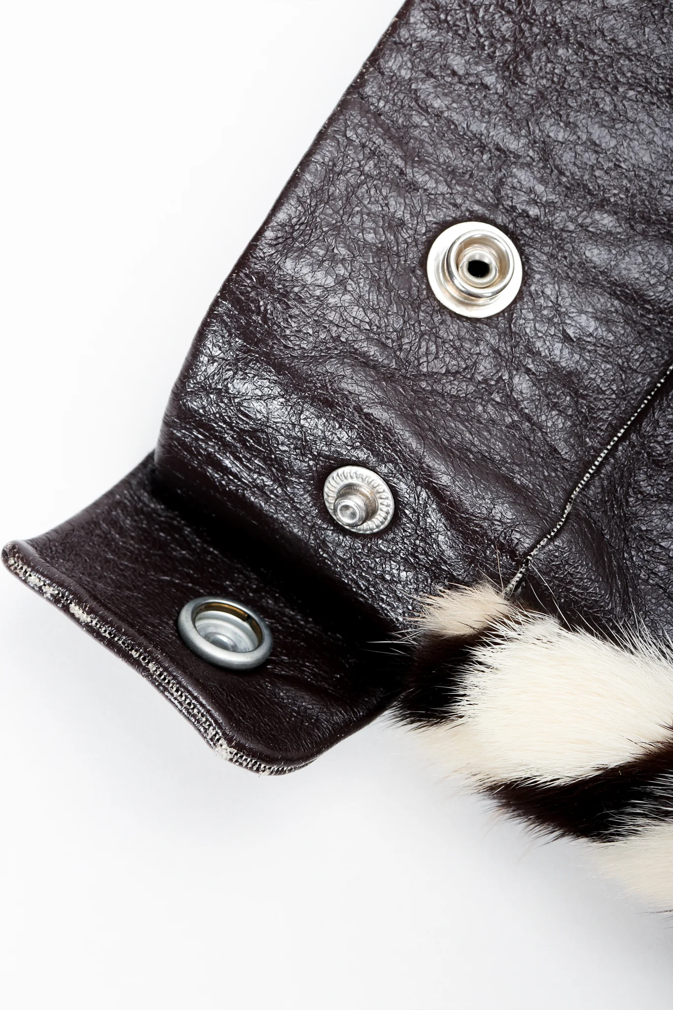 Chevron Mink Fur Jacket - Image 9