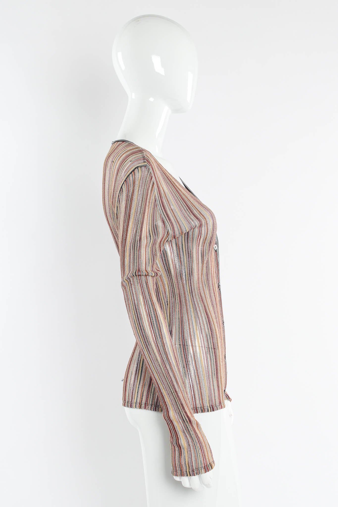 Chevron Stripe Cardigan, Top & Skirt Set - Image 11