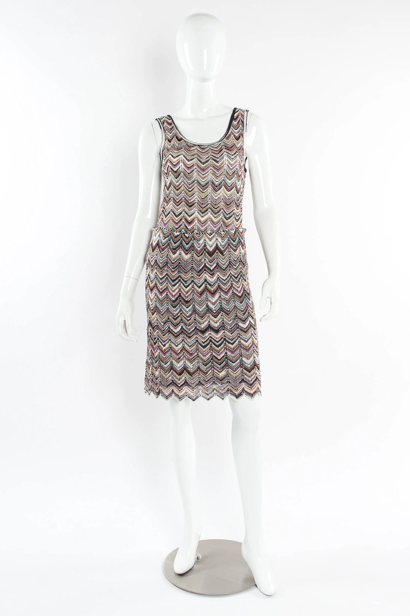 Chevron Stripe Cardigan, Top & Skirt Set - Image 6