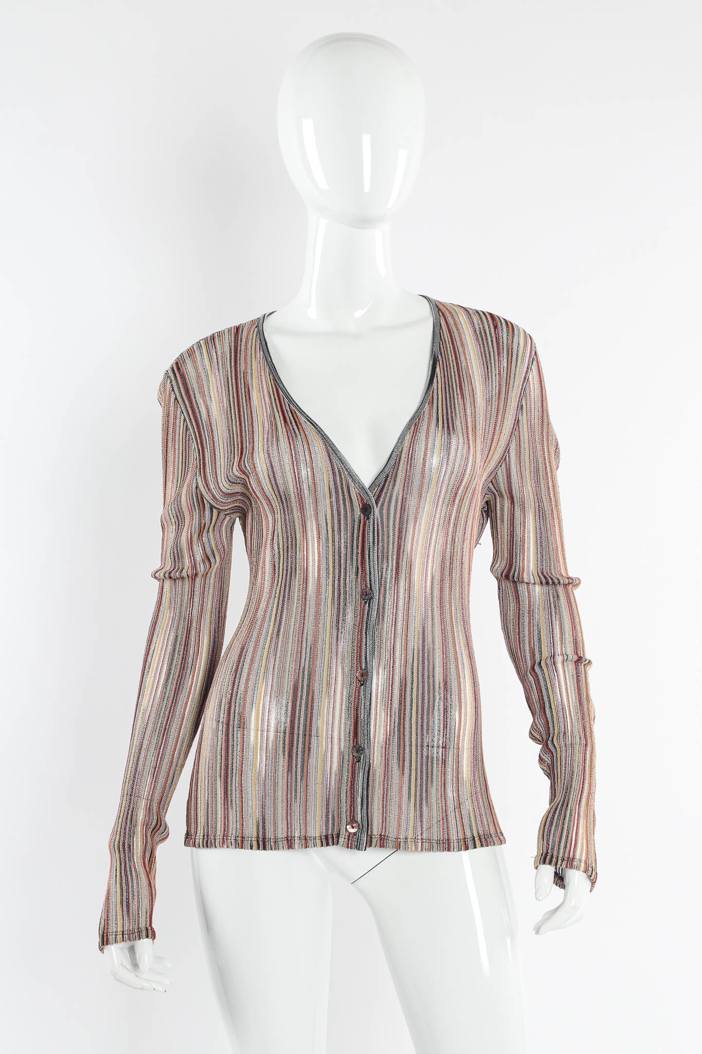 Chevron Stripe Cardigan, Top & Skirt Set - Image 9