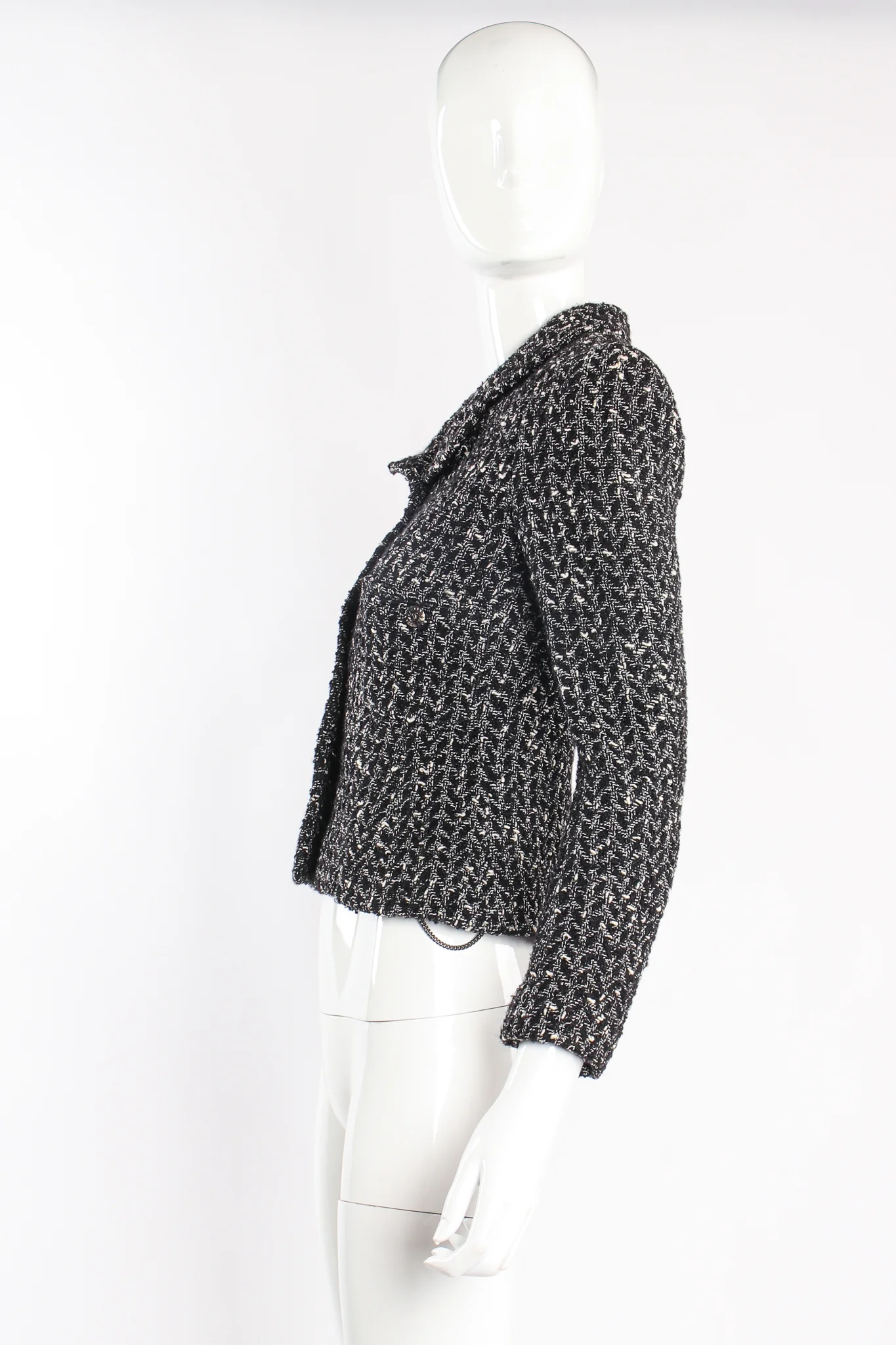 1997 A/W Chevron Tweed Jacket & Skirt Set - Image 6