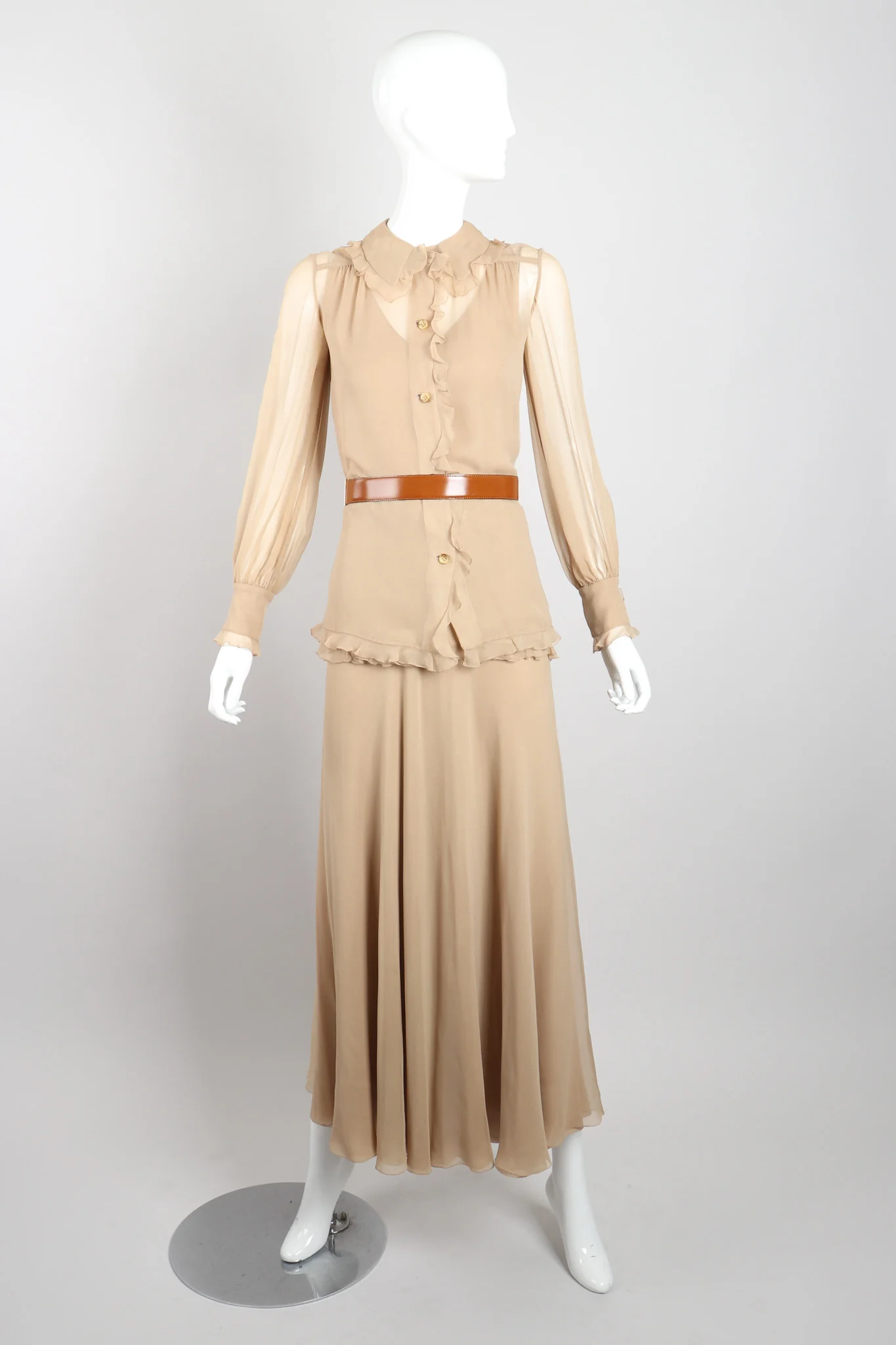 Chiffon 3-Piece Ruffle Set - Image 4