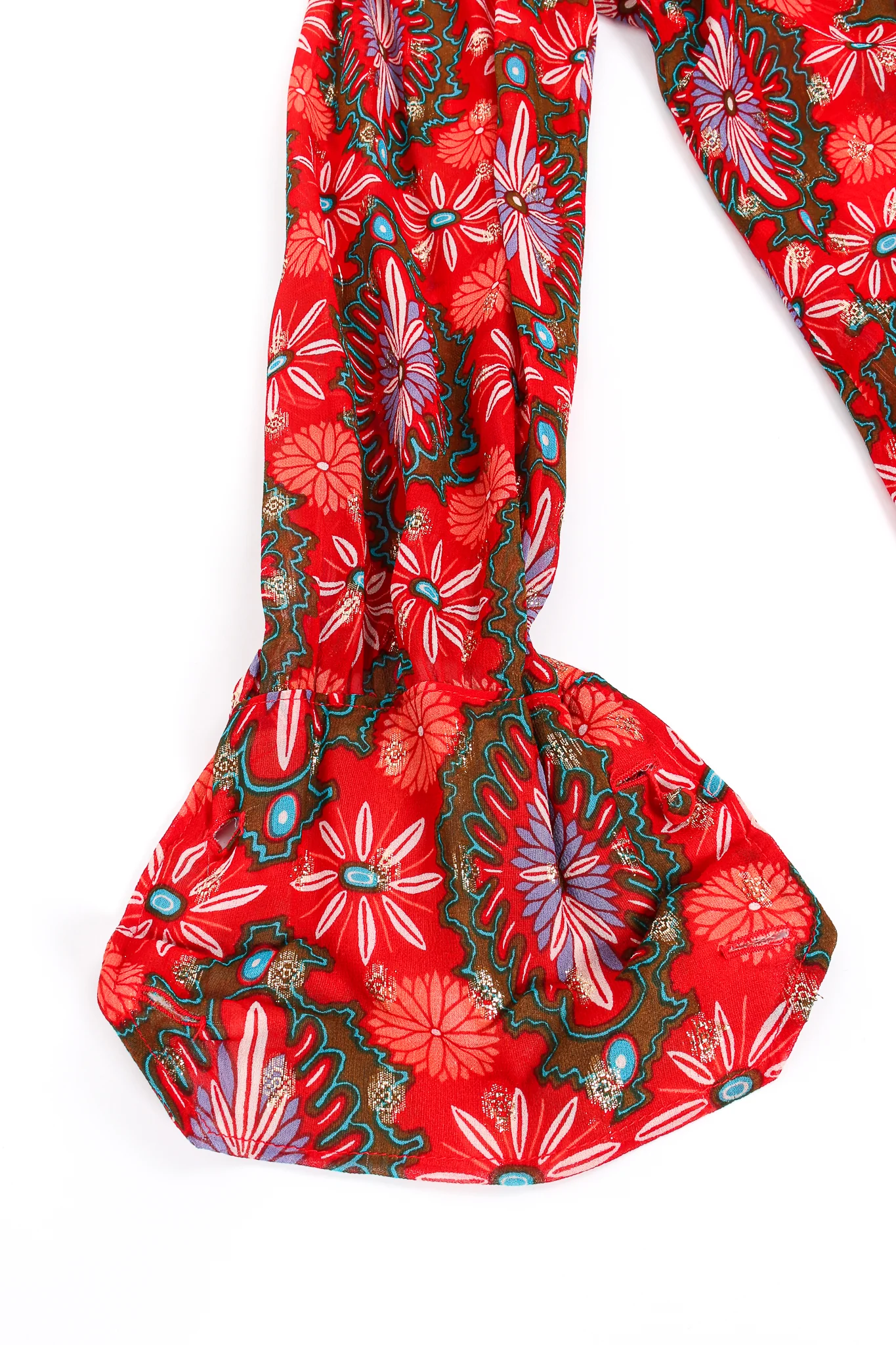 Chiffon Brocade Tie Neck Blouse - Image 14