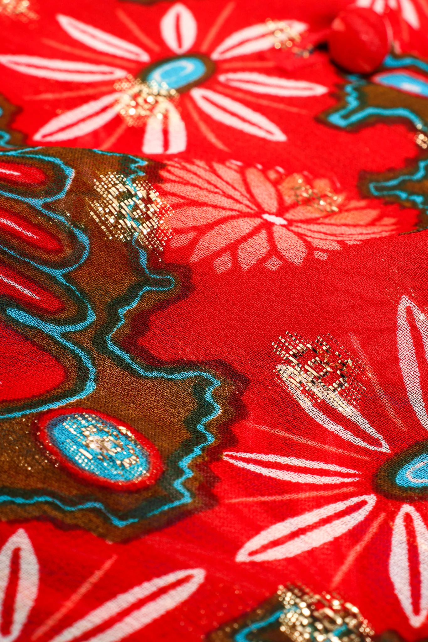 Chiffon Brocade Tie Neck Blouse - Image 17