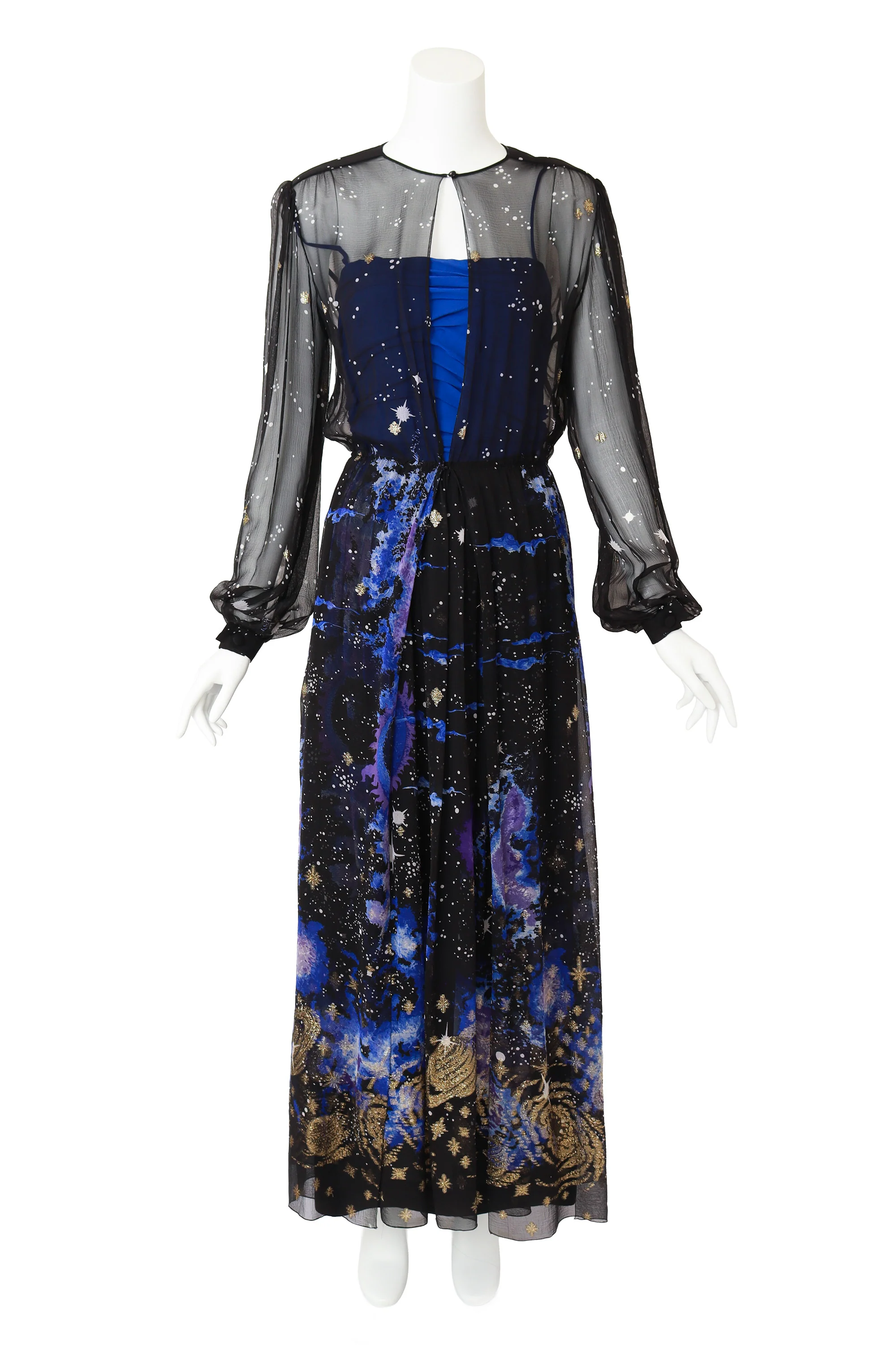 Chiffon Cosmos Dress & Robe Set